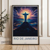 Rio de Janeiro Wall Art, Sunset Cityscape Print, Christ the Redeemer Poster, Brazilian Culture Decor, Vibrant Urban Artwork