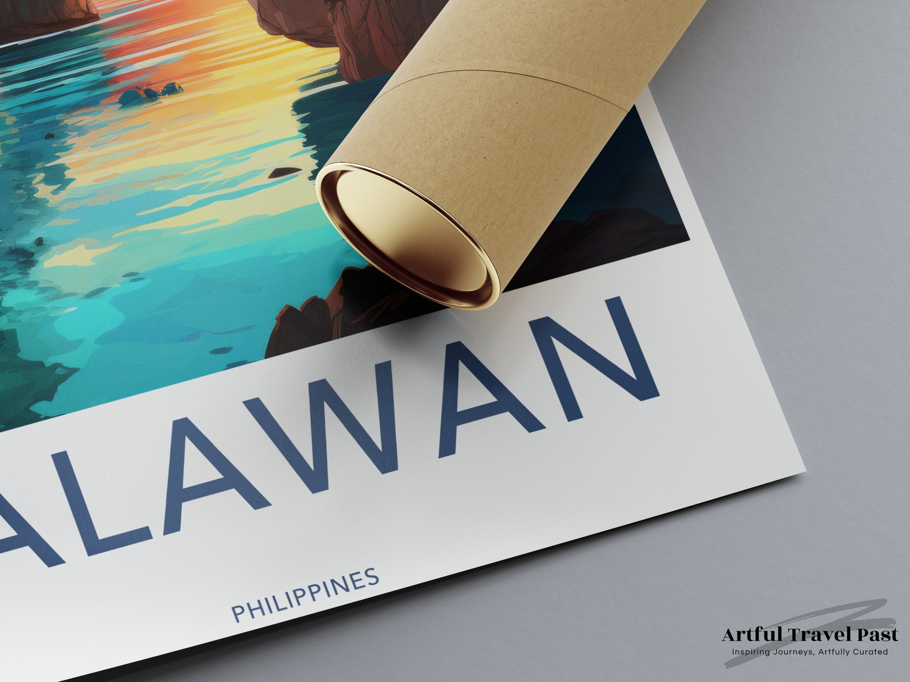 Palawan Wall Art Print, Philippines Sunset Landscape, Nature Wall Decor, Coastal Artwork, Tropical Scenic View, Island Print, Ocean Poster