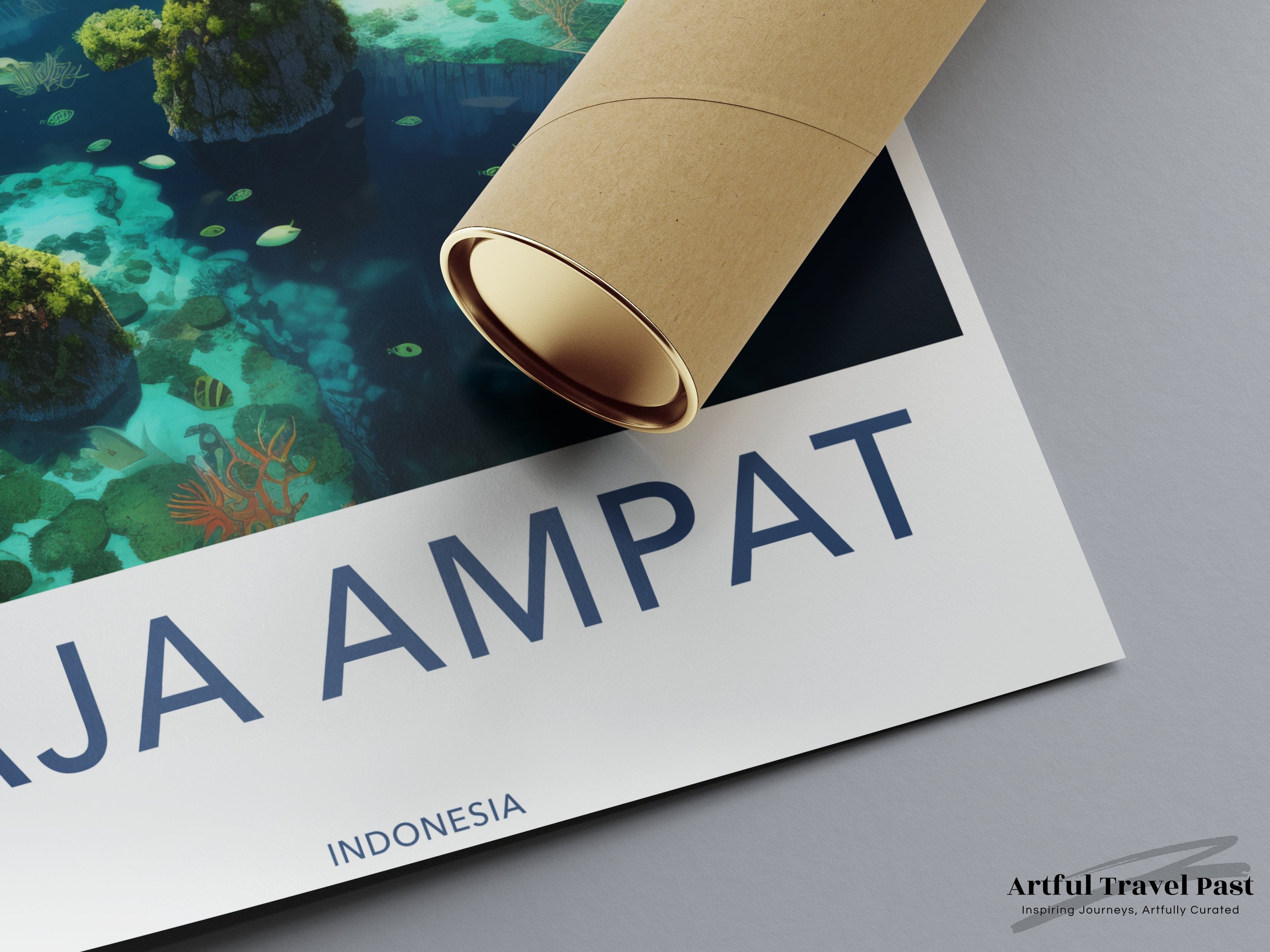 Raja Ampat Wall Art, Indonesia Nature Print, Scenic Ocean Landscape Poster, Tropical Paradise Decor, Travel Photography Art, Coastal Canvas