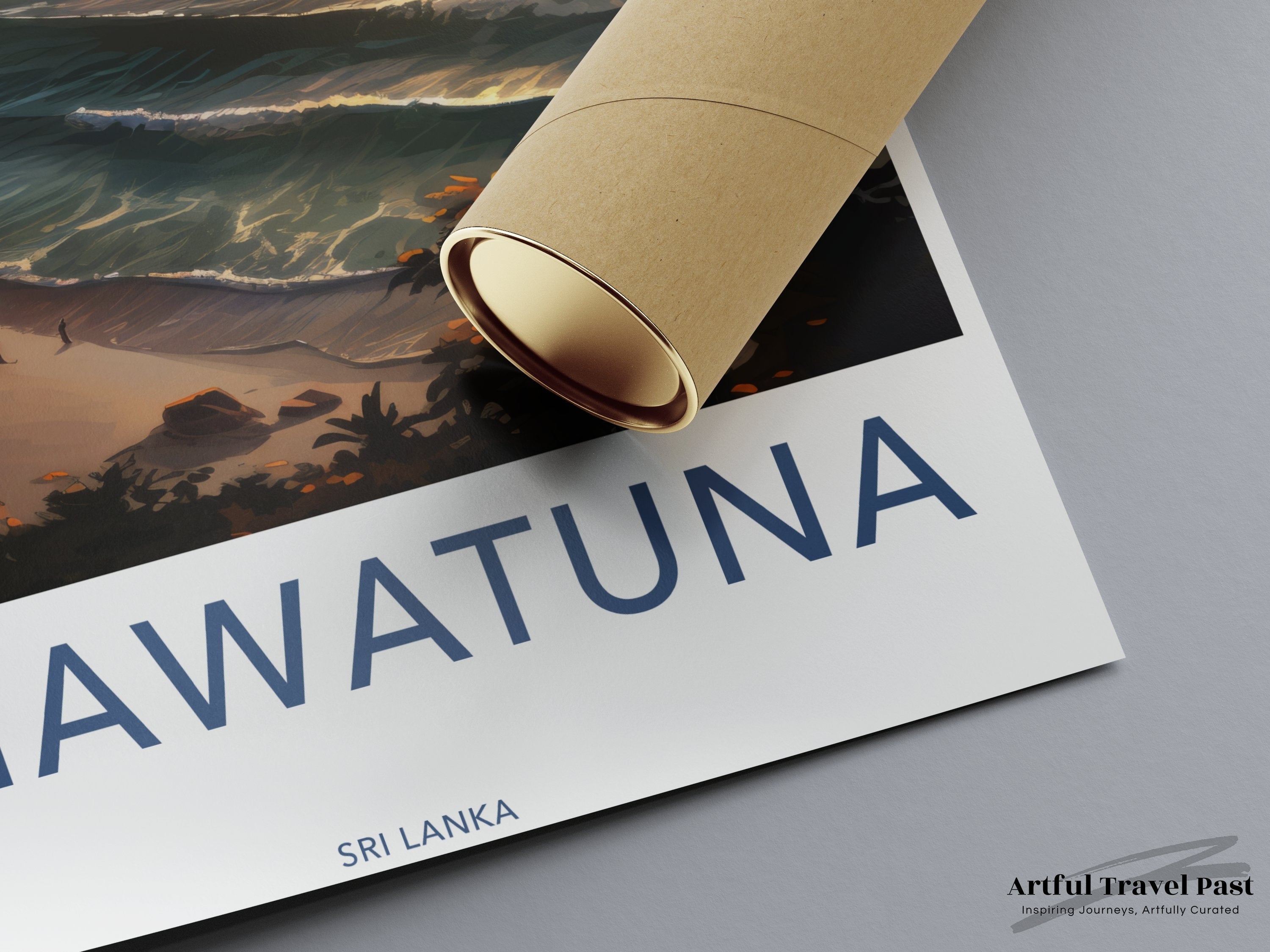 Unawatuna Sri Lanka Wall Art Print Sunset Beach Scenery Coastal Decor Travel Poster Home Decor Beach Lovers Gift