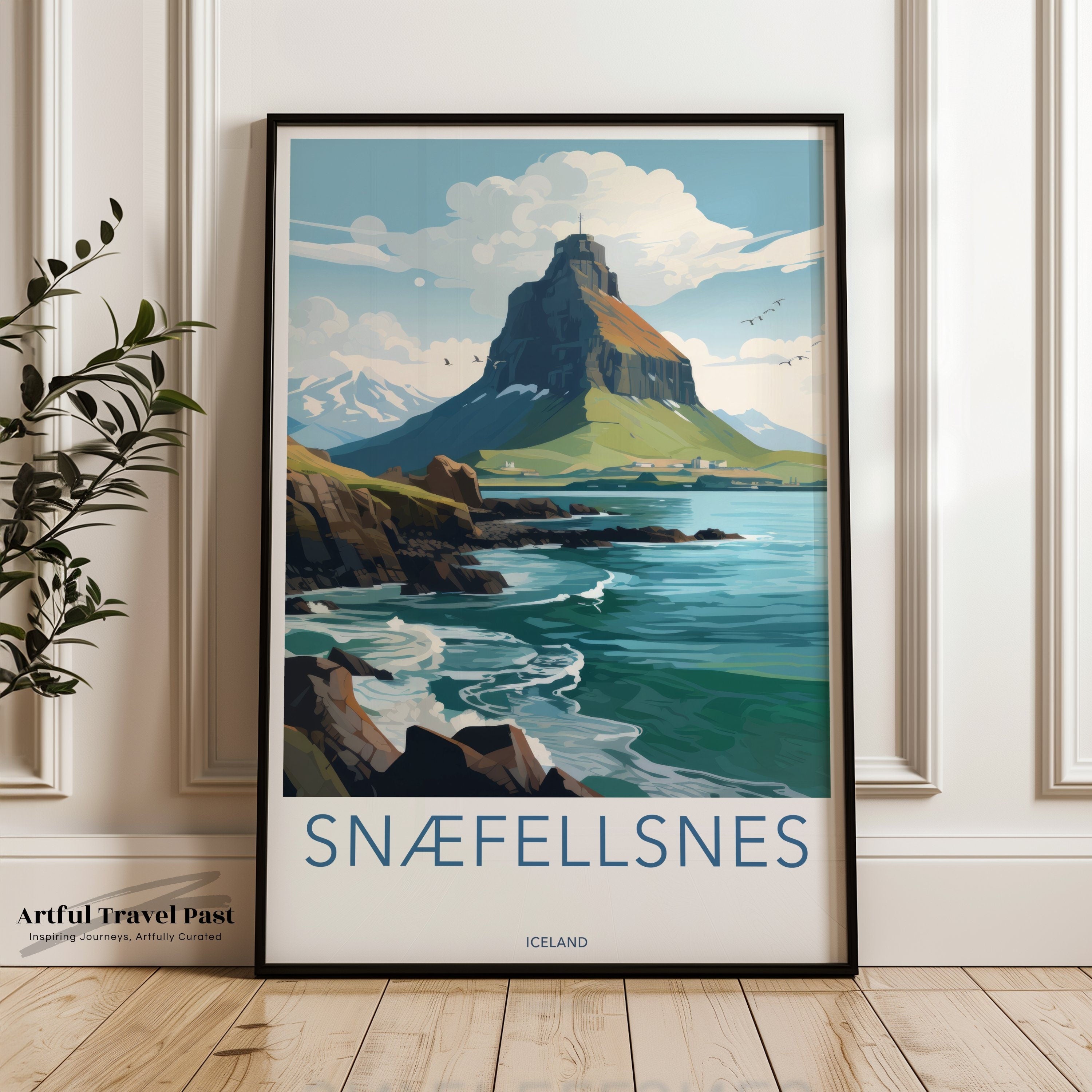 Snaefellsnes Wall Art, Iceland Landscape Poster, Scenic Icelandic Print, Nordic Home Decor, Coastal Artwork, Nature Wall Decor