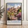 Wall Art Alhambra Poster | Spain Wall Art | Europe Decor