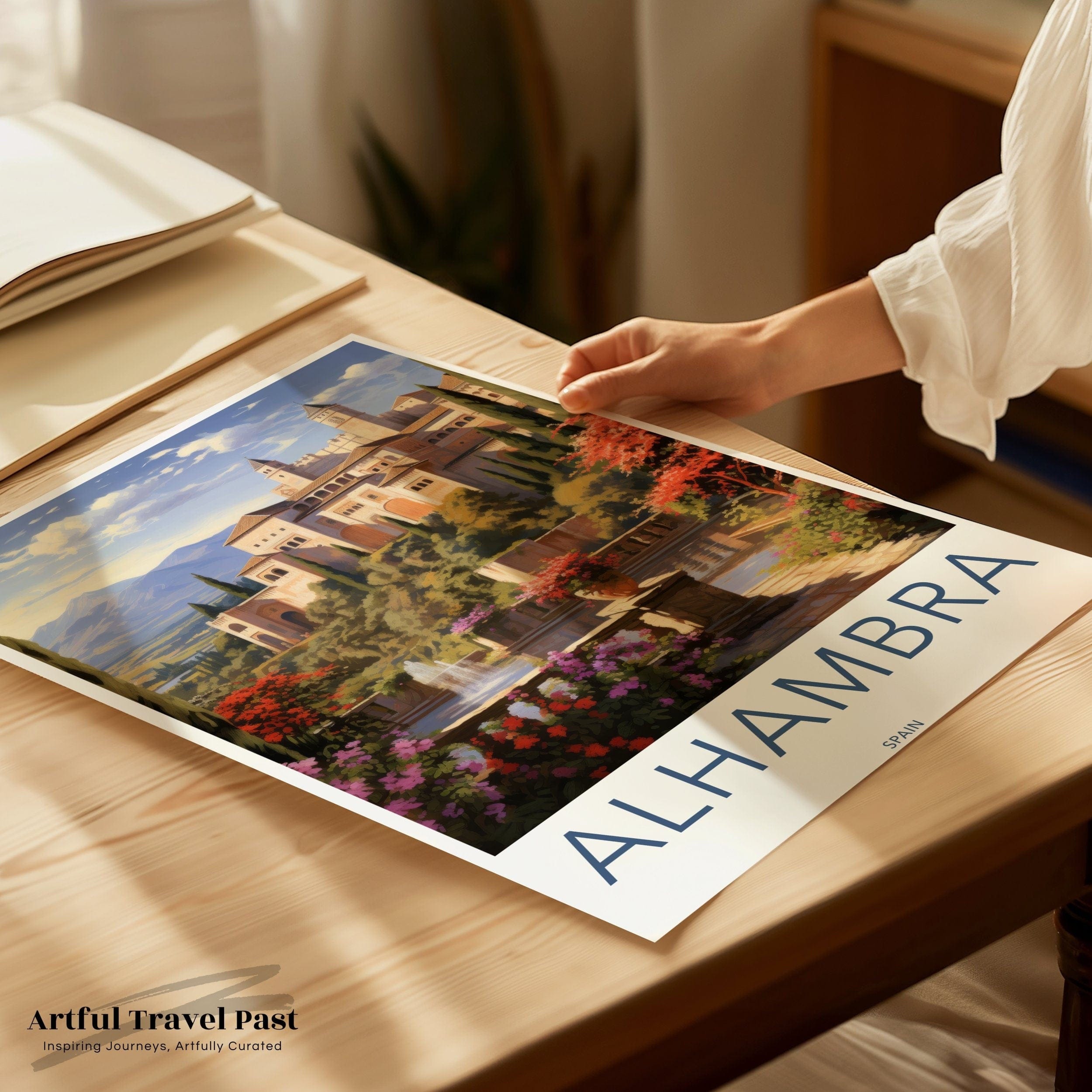 Wall Art Alhambra Countryside Poster | Spain Wall Art | Europe Decor