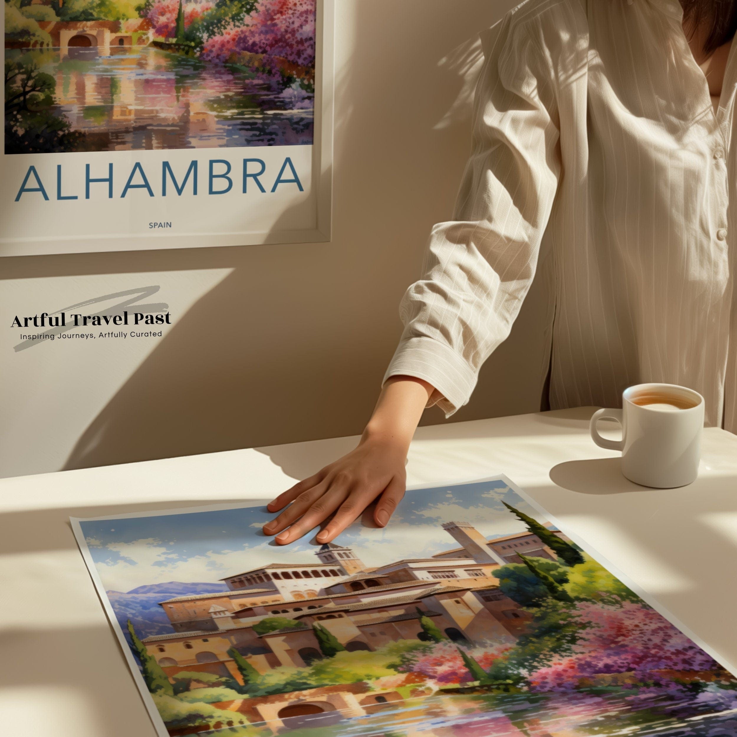 Wall Art Alhambra Poster | Spain Wall Art | Europe Decor