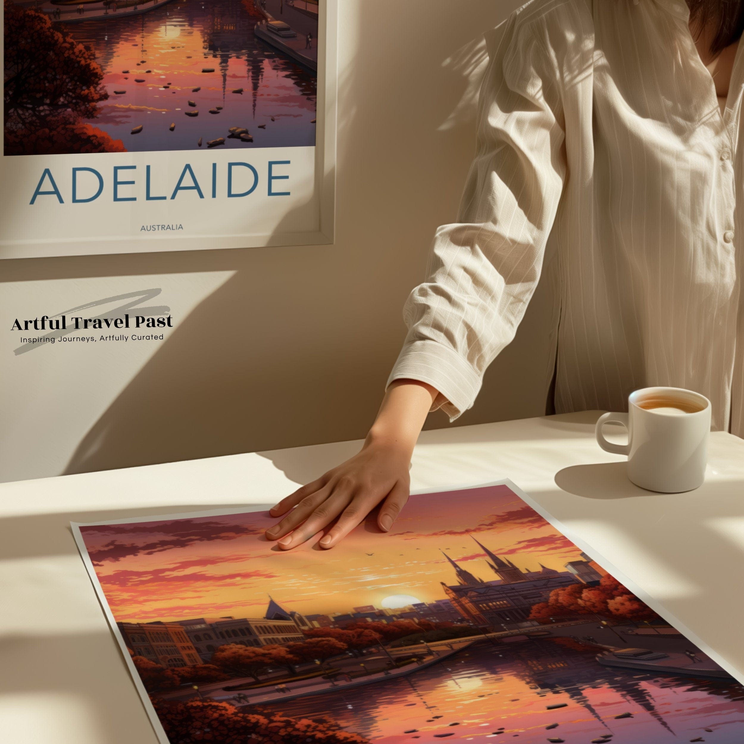 Wall Art Adelaide Poster | Golden Hour Glow | Australia Wall Art