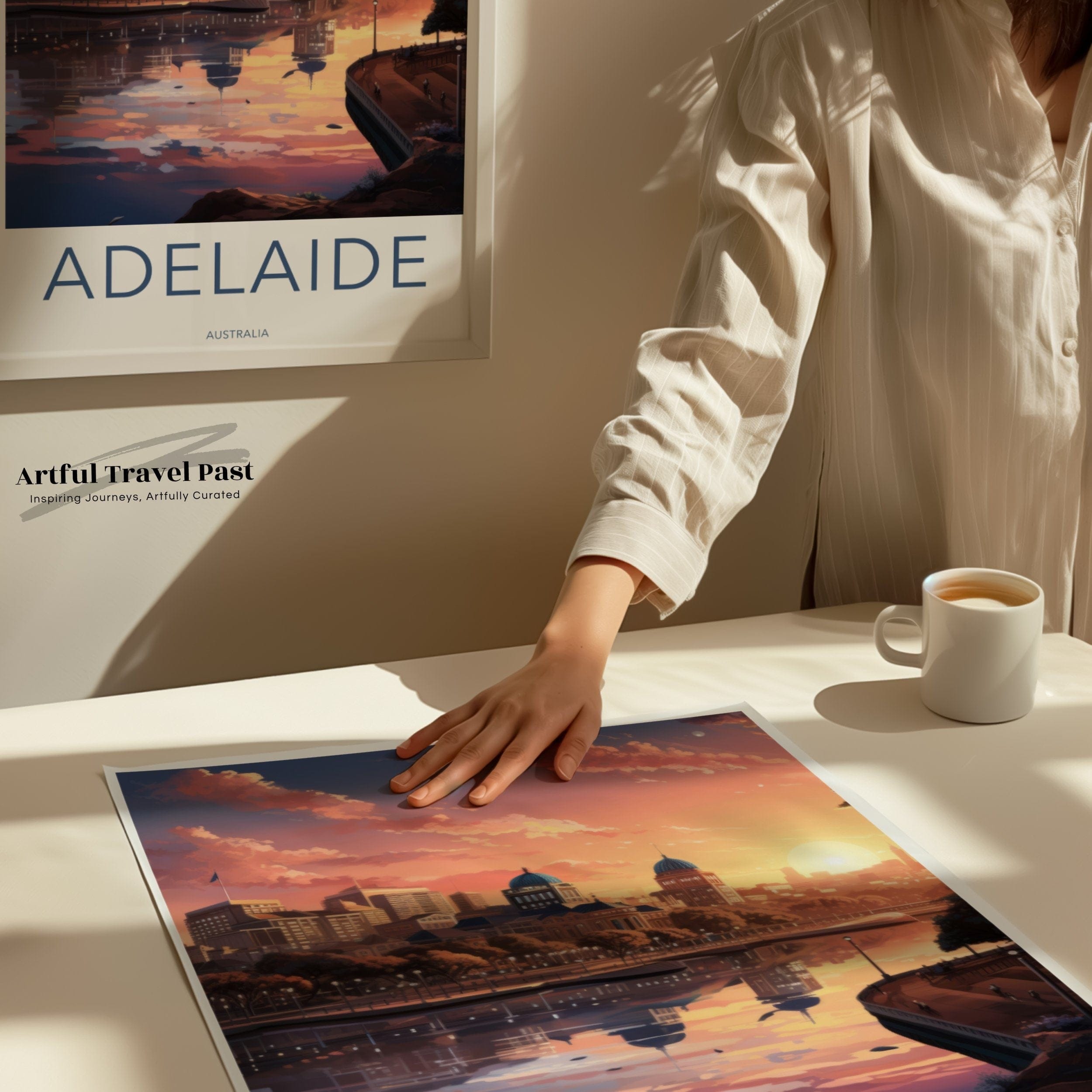 Wall Art Adelaide City Poster | Serene Sunset | Australia Wall Art