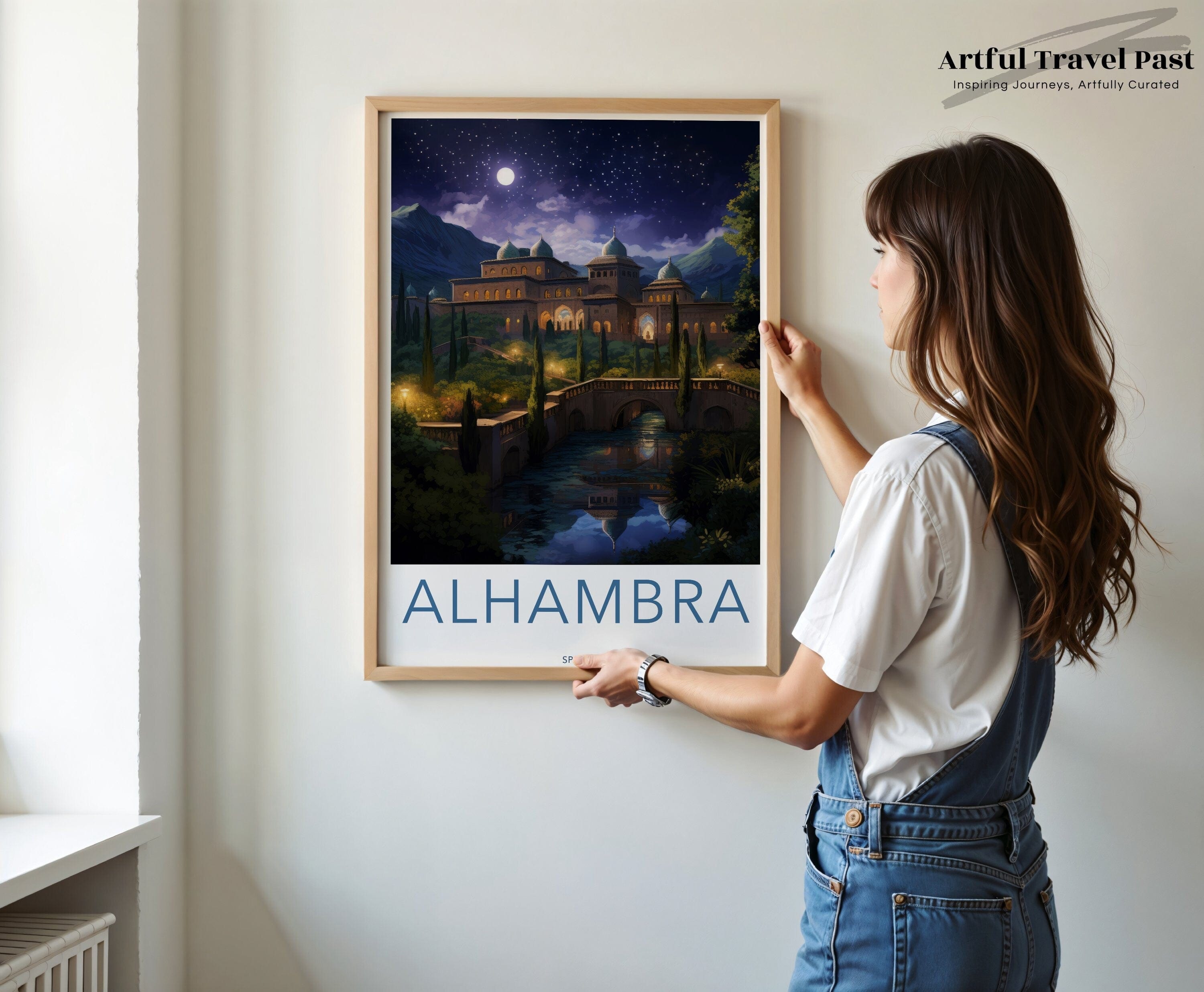 Wall Art Alhambra Poster | Spain Wall Art | Europe Decor