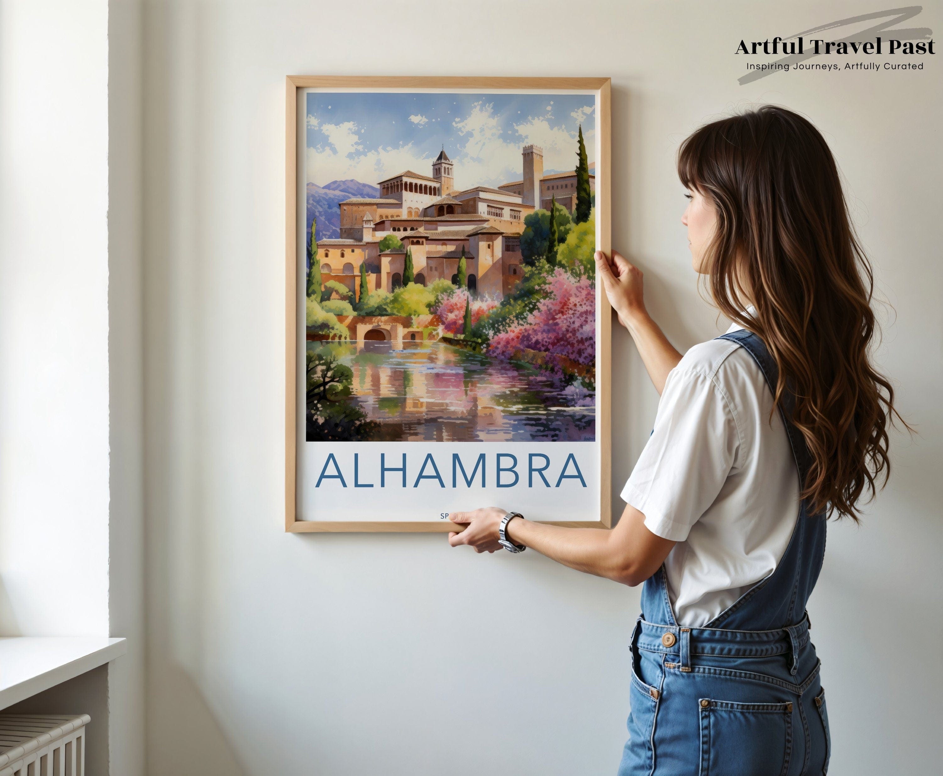 Wall Art Alhambra Poster | Spain Wall Art | Europe Decor