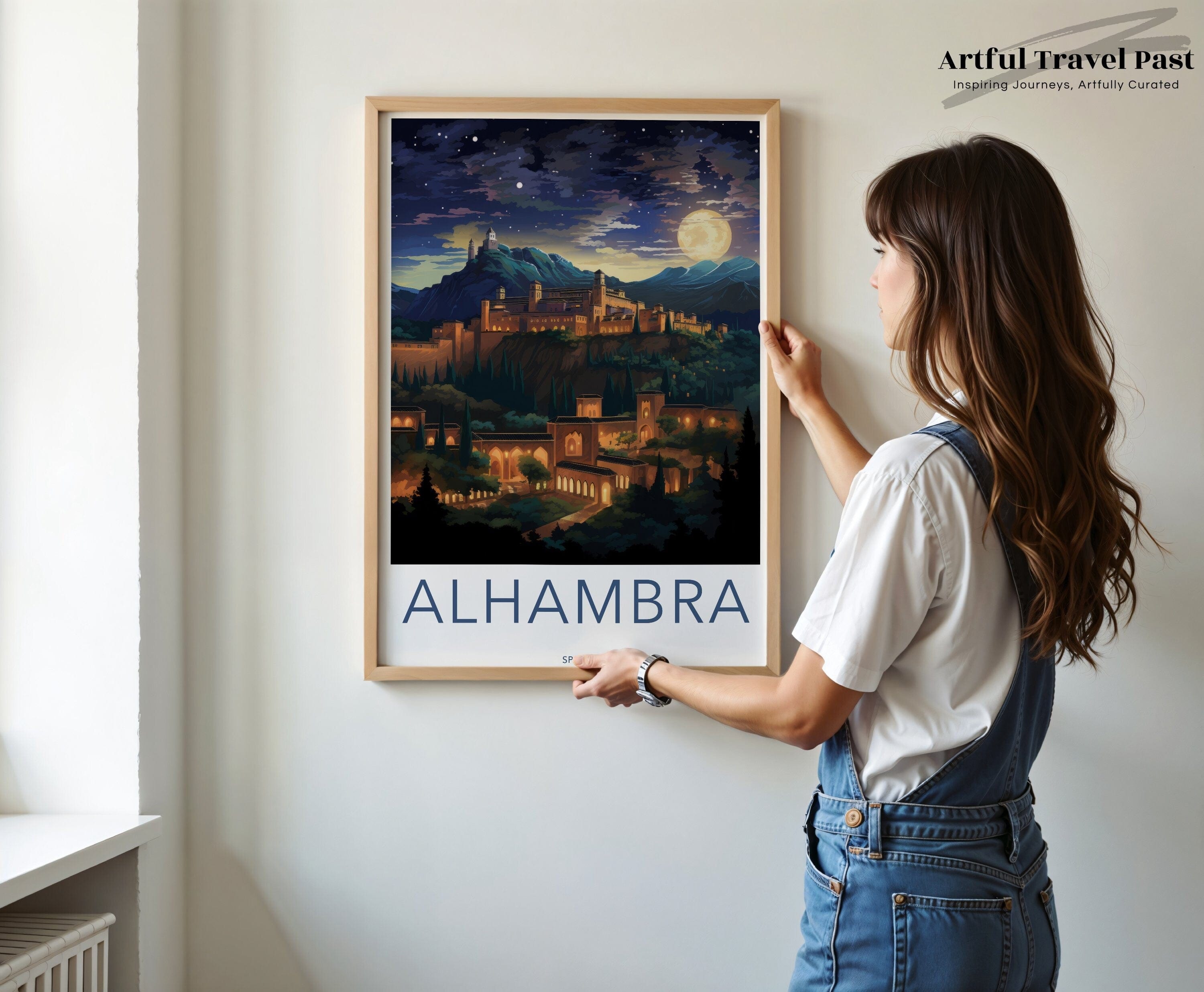 Wall Art Alhambra Poster | Spain Wall Art | Europe Decor