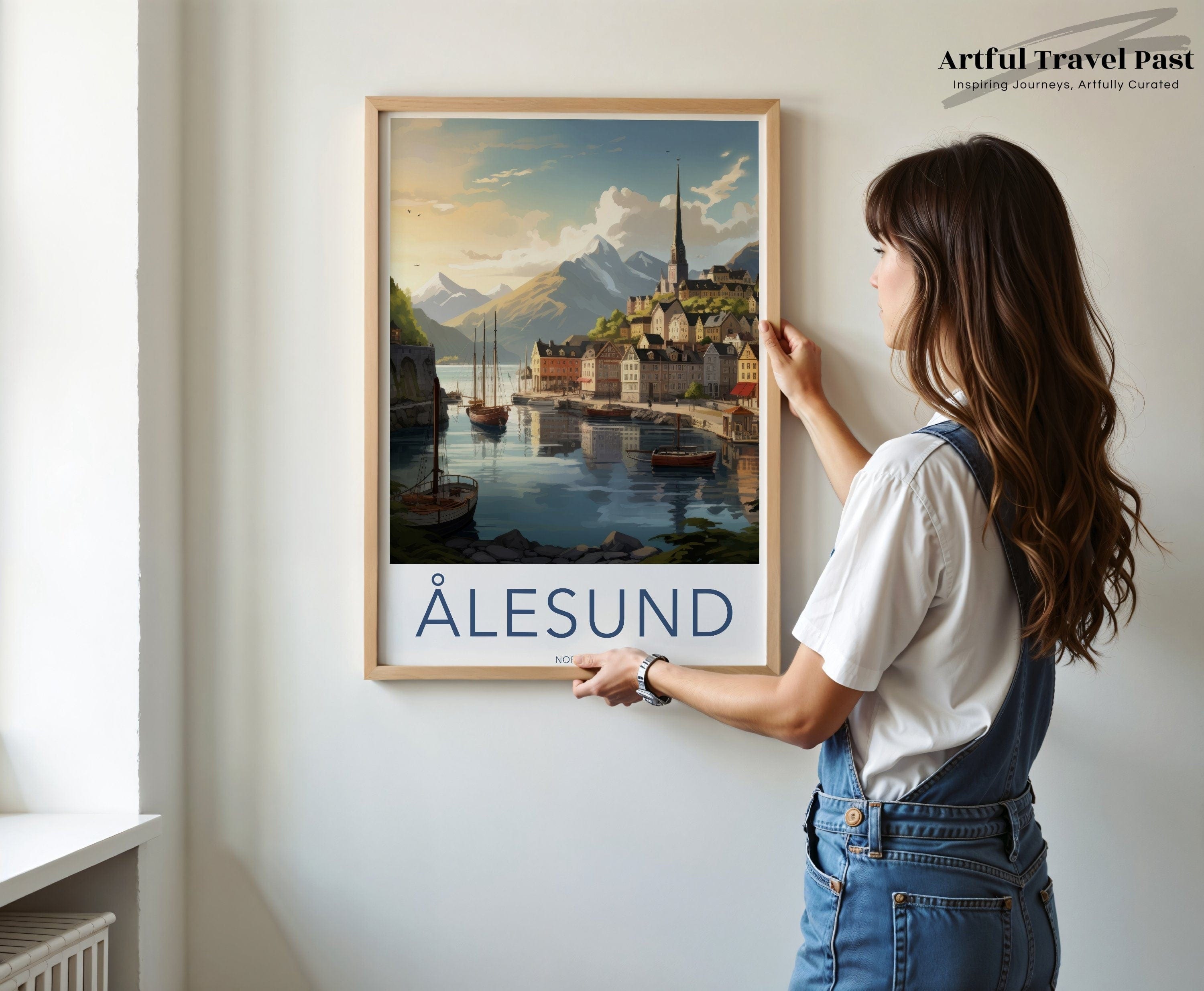 Wall Art Ålesund Poster | Coastal Fjord Town | Norway Wall Art