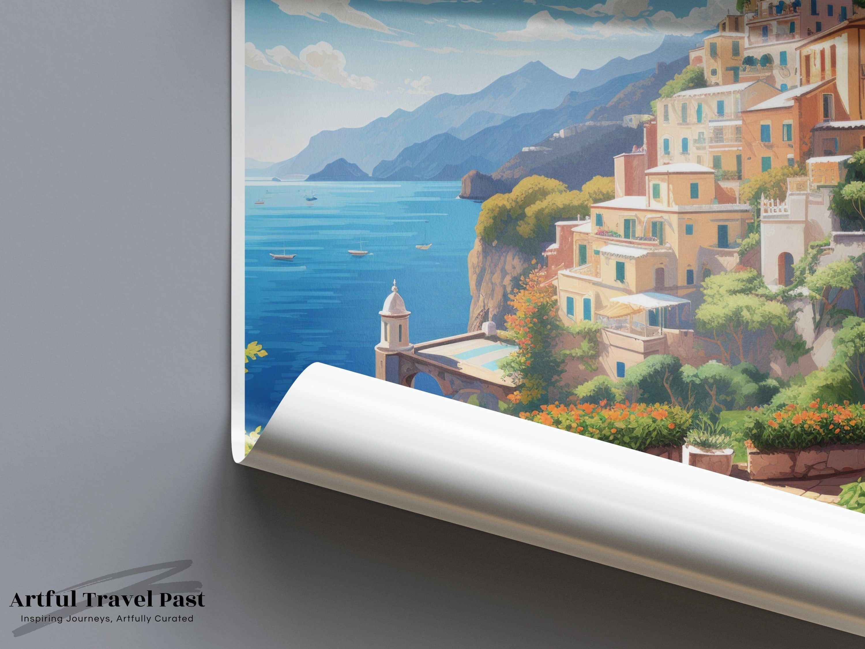 Wall Art Amalfi Coast Poster | Italy Wall Art | Europe Decor