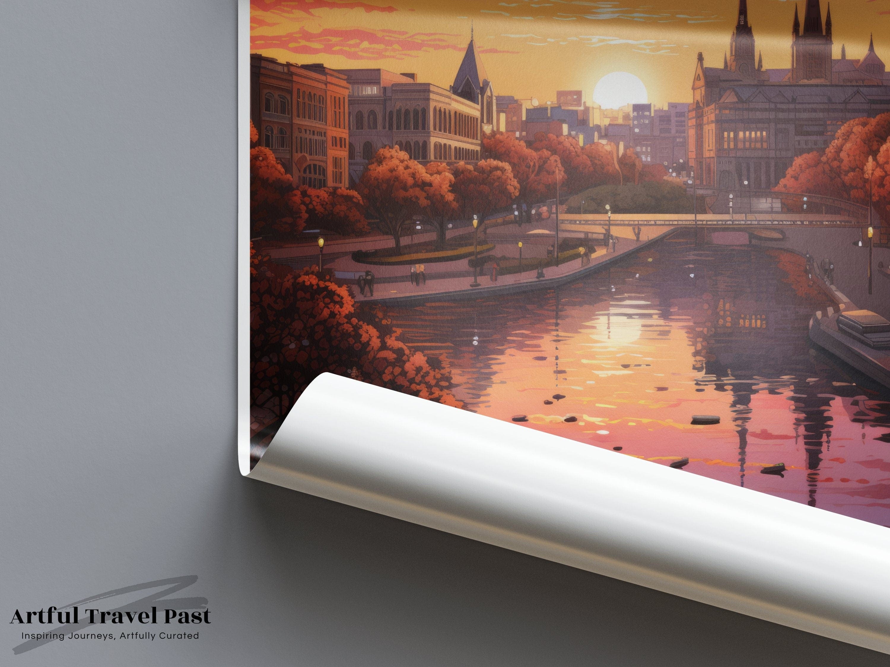 Wall Art Adelaide Poster | Golden Hour Glow | Australia Wall Art