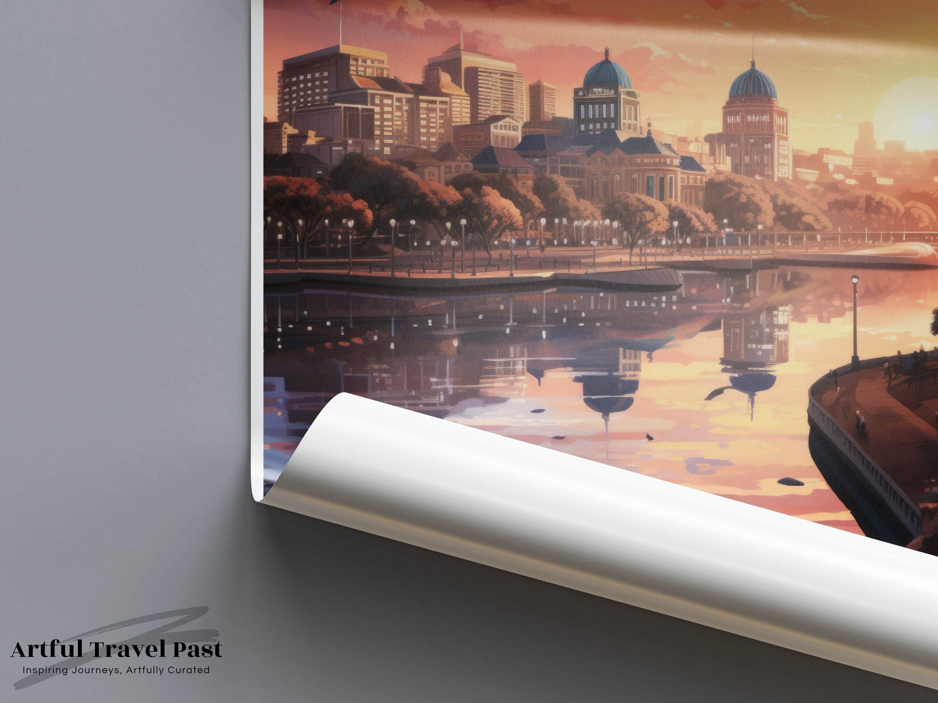 Wall Art Adelaide City Poster | Serene Sunset | Australia Wall Art