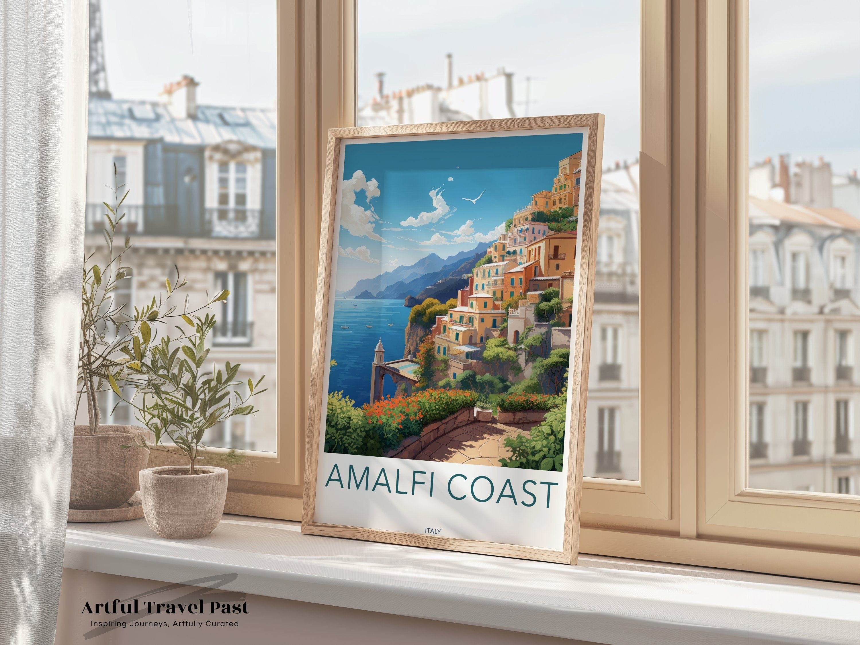 Wall Art Amalfi Coast Poster | Italy Wall Art | Europe Decor