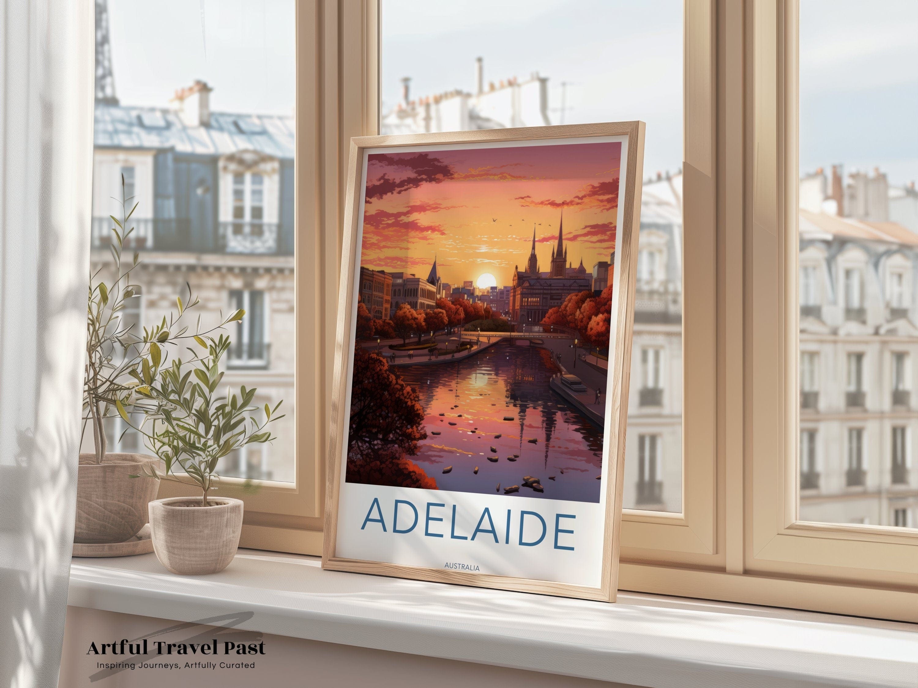 Wall Art Adelaide Poster | Golden Hour Glow | Australia Wall Art