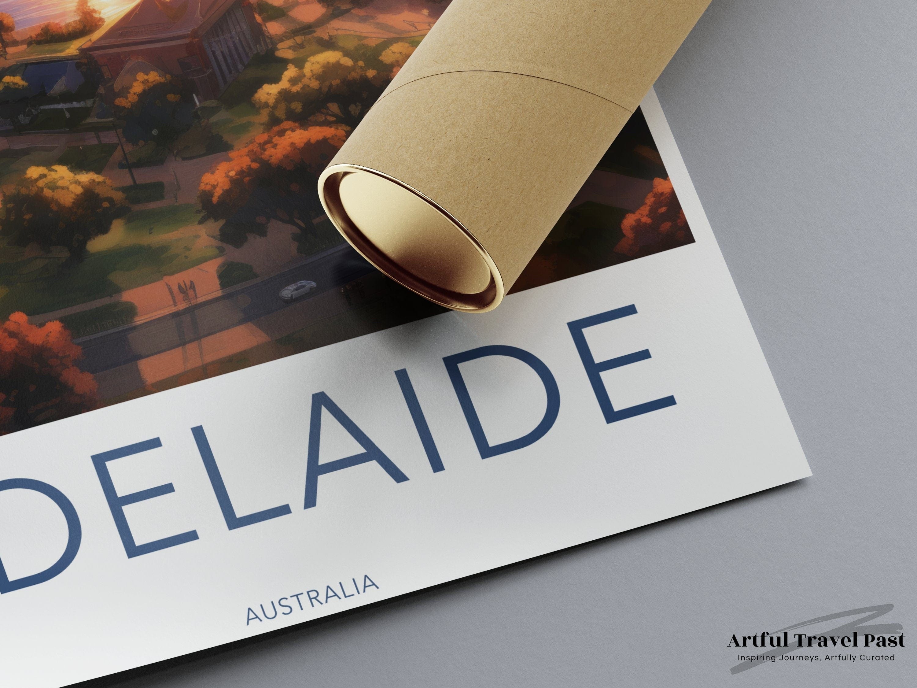 Wall Art Adelaide City Poster | Sunset Skyline | Australia Wall Art