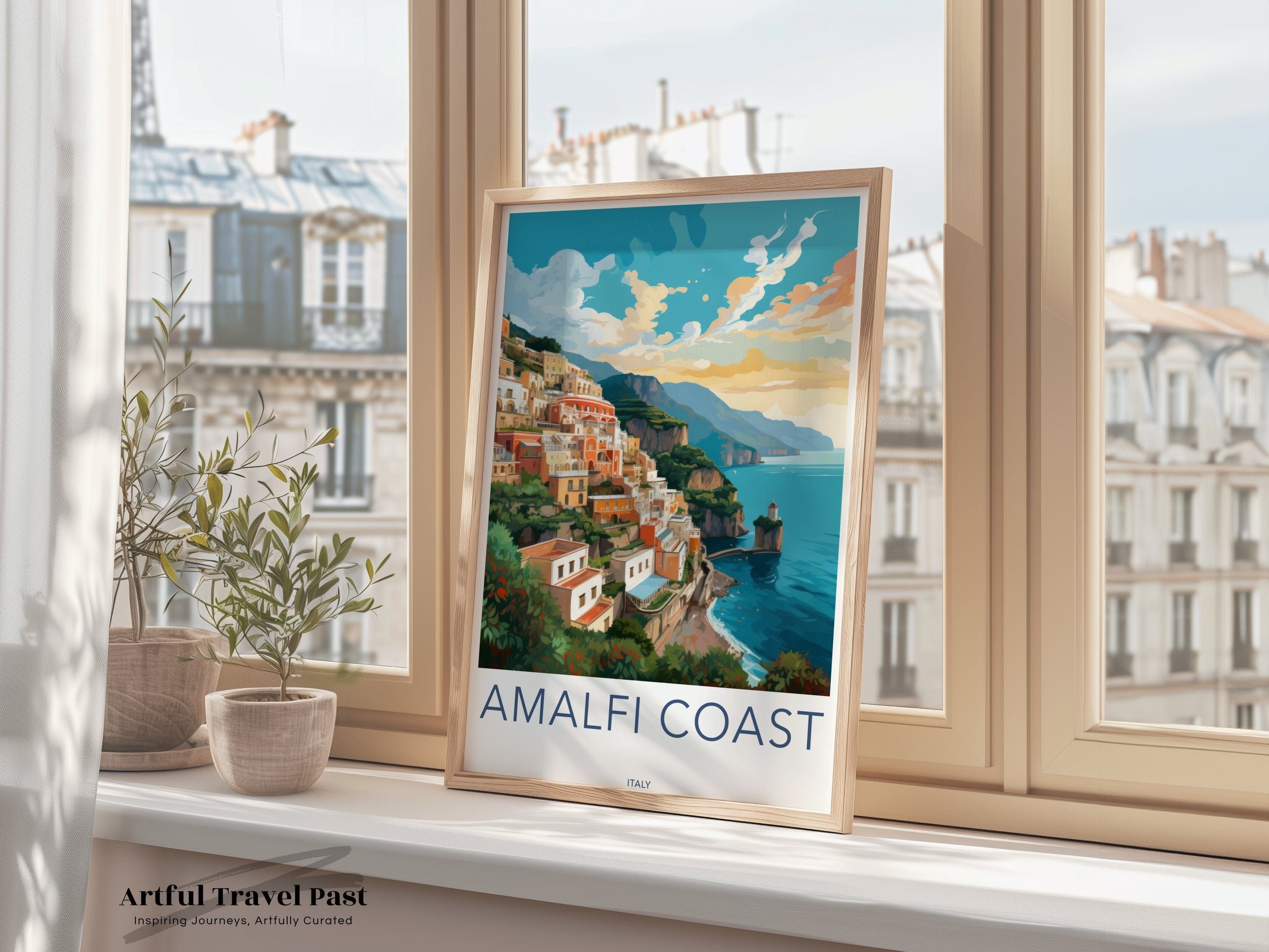 Wall Art Amalfi Coast Poster | Italy Wall Art | Europe Decor