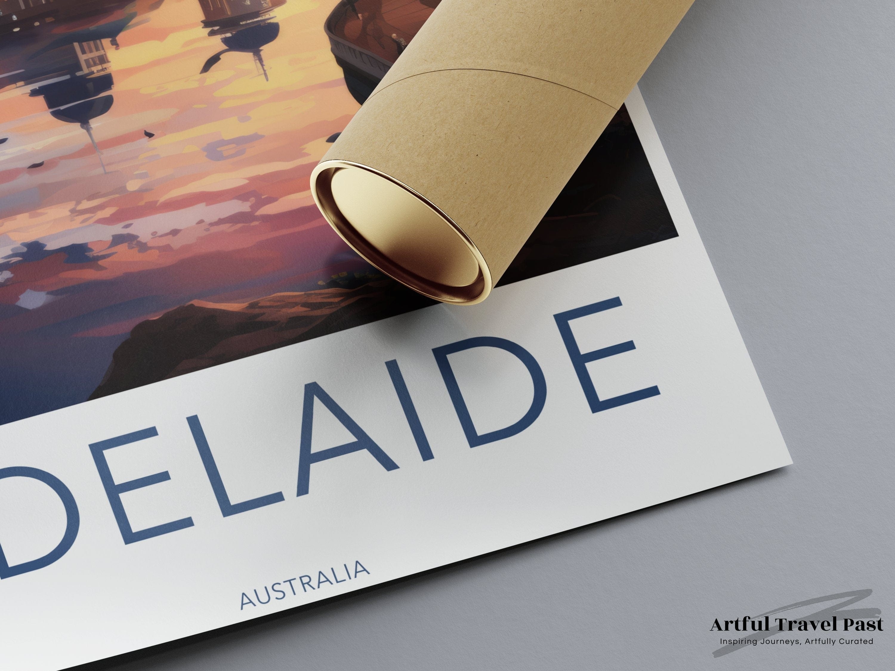 Wall Art Adelaide City Poster | Serene Sunset | Australia Wall Art