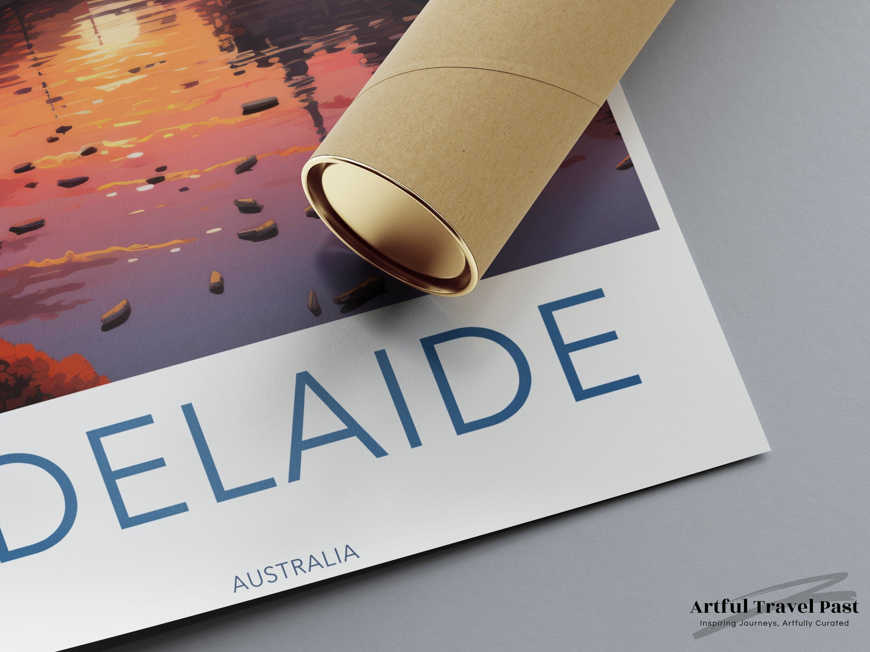 Wall Art Adelaide Poster | Golden Hour Glow | Australia Wall Art