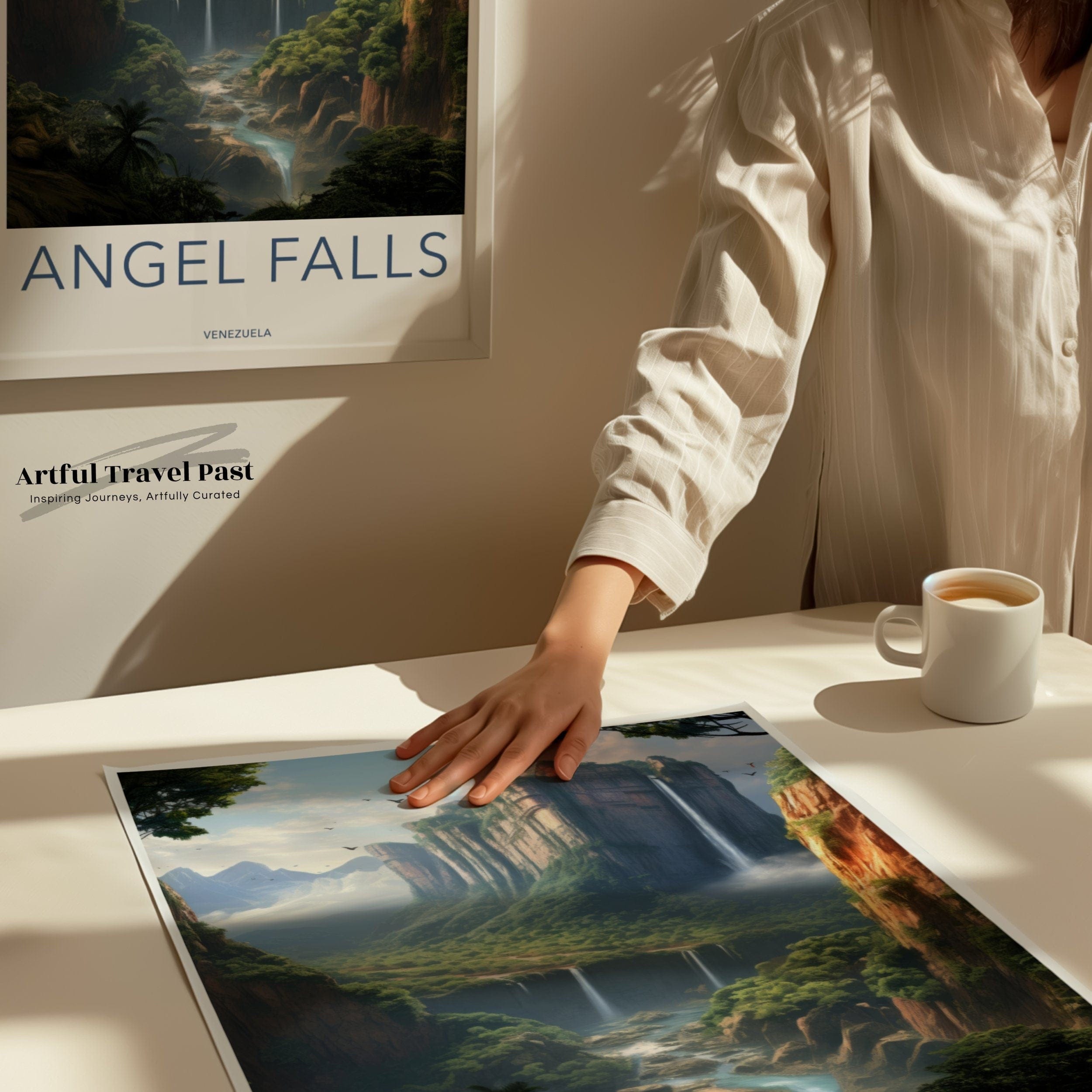 Wall Art Angel Falls Poster | Venezuela Wall Art | South America Decor