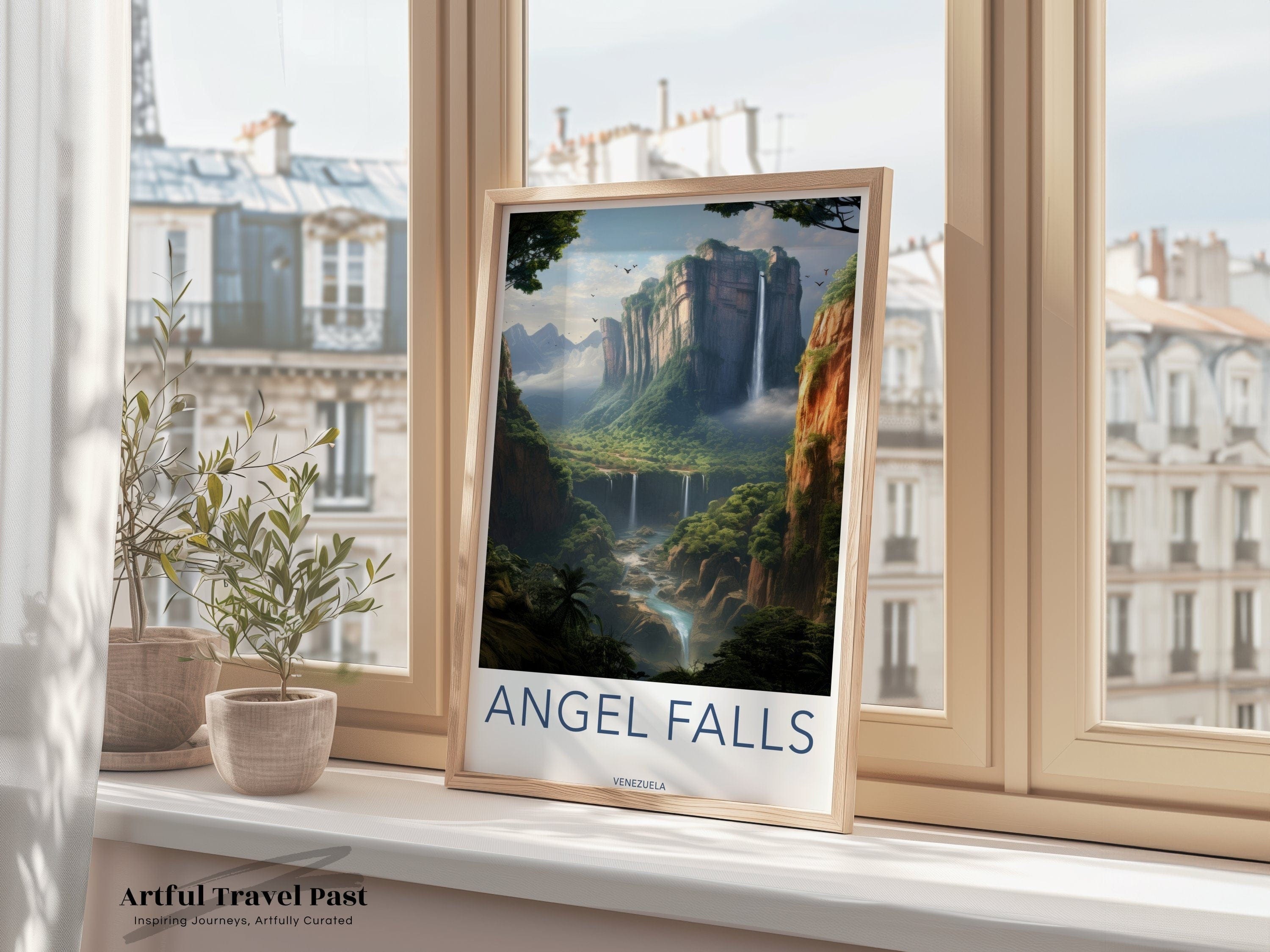 Wall Art Angel Falls Poster | Venezuela Wall Art | South America Decor