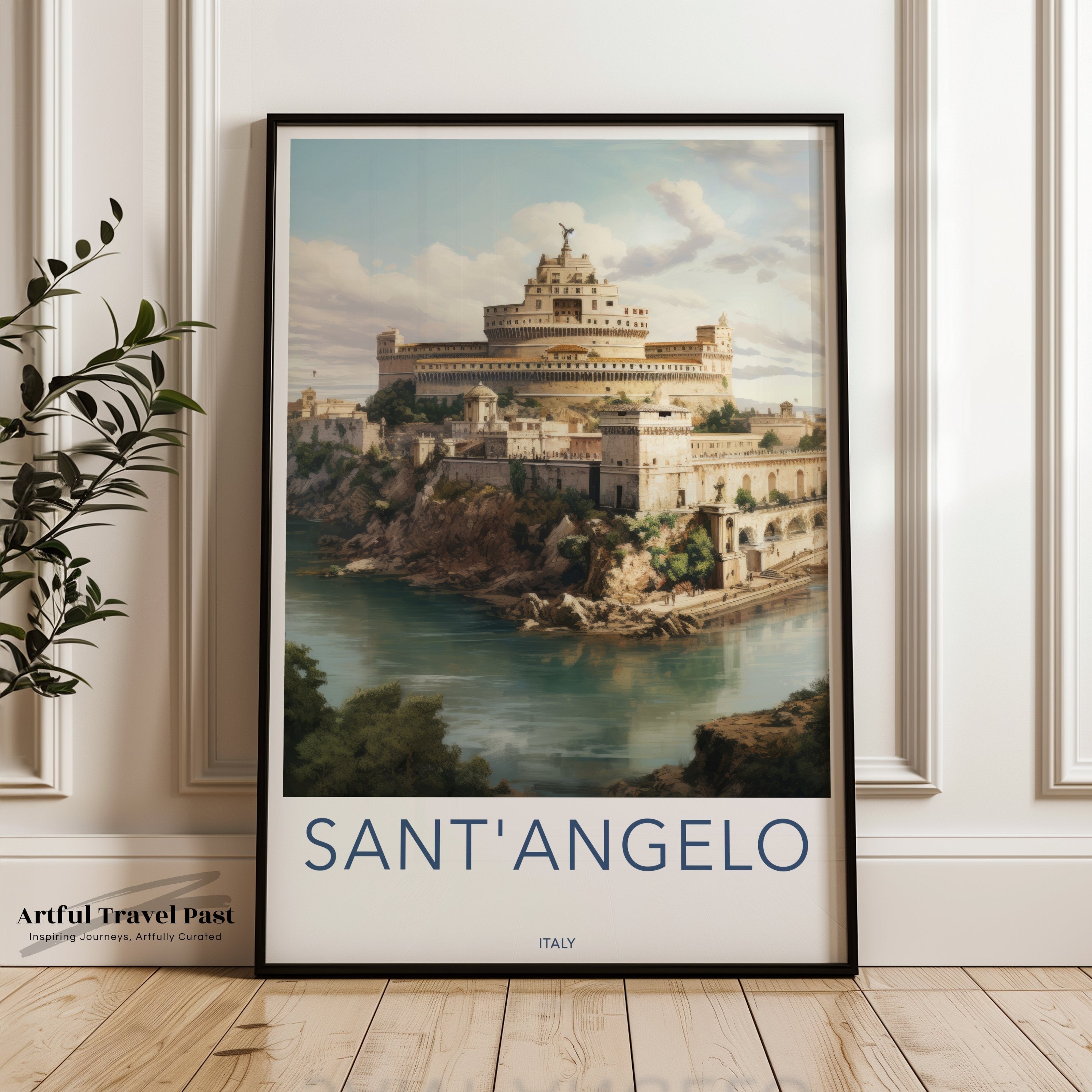 Sant'Angelo Italy Art Print, Historical Architecture Wall Decor, Italy Travel Poster, Scenic Italian Landmark Art