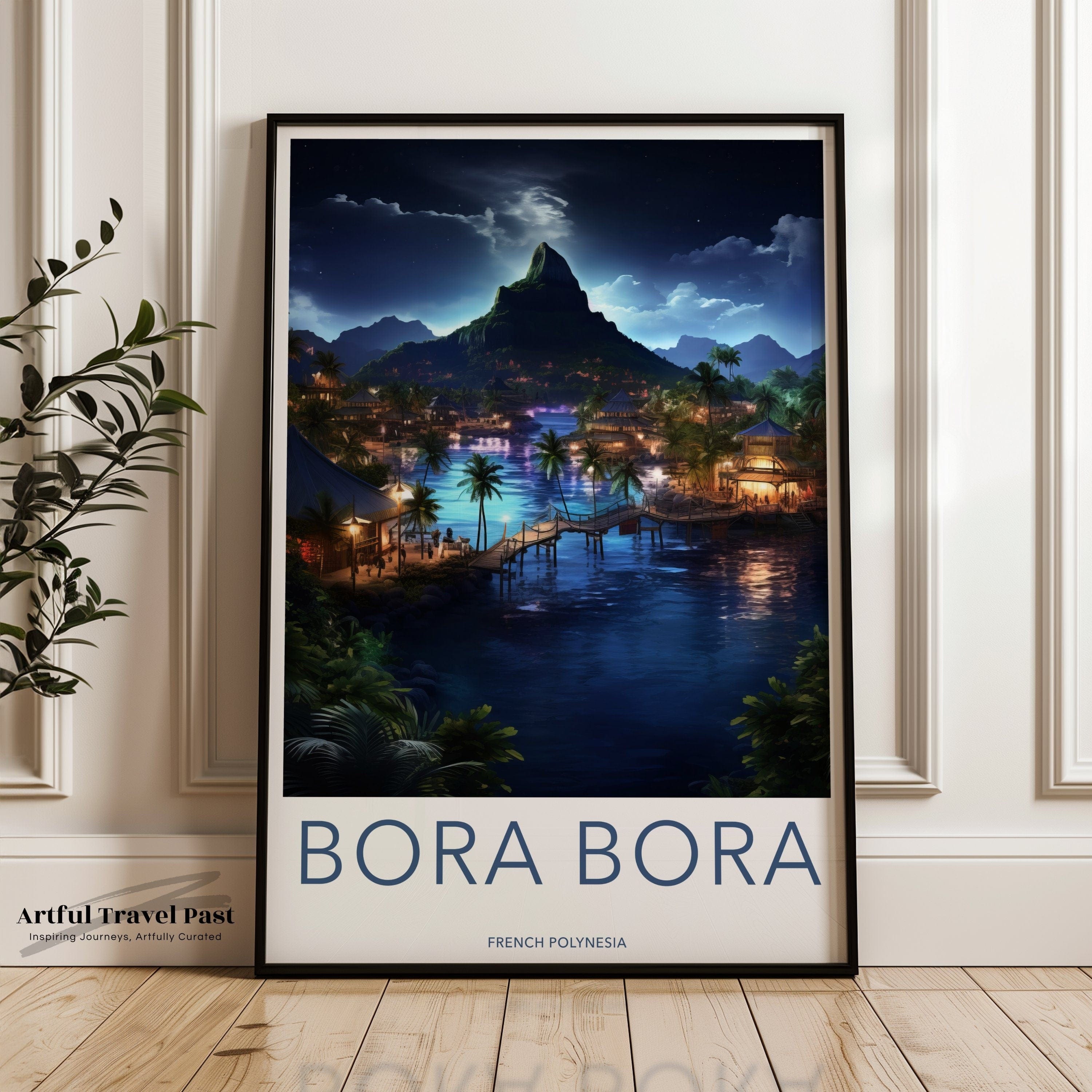 Wall Art Bora Bora Poster | French Polynesia Art | South Pacific Decor