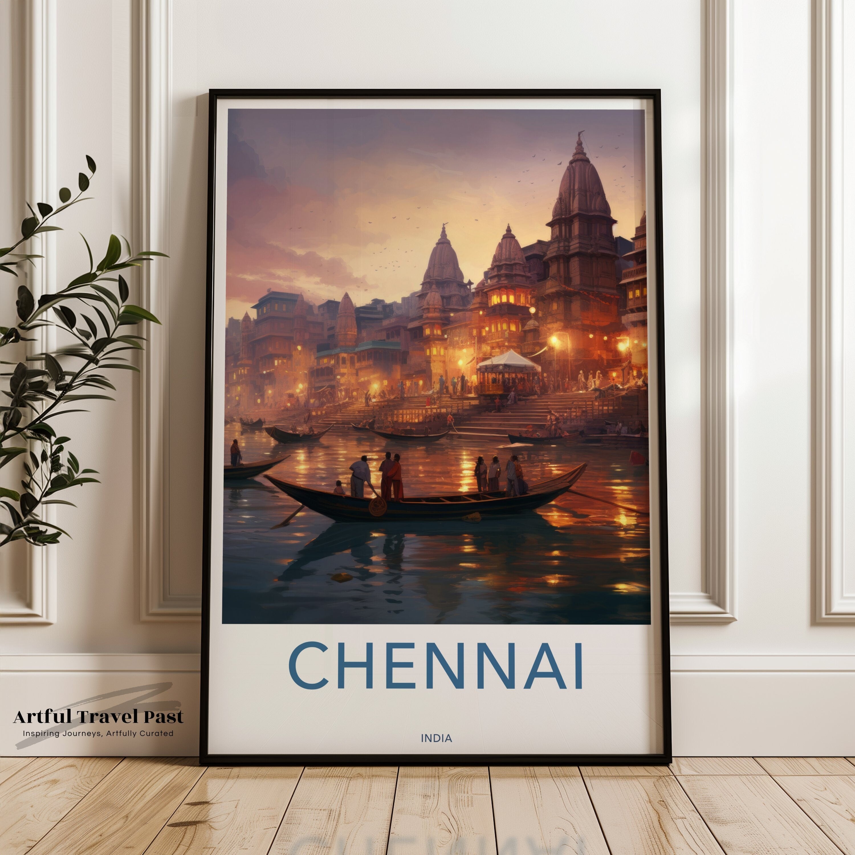 Chennai Wall Art Print, India Travel Poster, Historic Cityscape, Architectural Wonders Print, Cultural Landmarks Decor, Waterways View