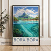 Wall Art Bora Bora Poster | Tropical Island | French Polynesia Art