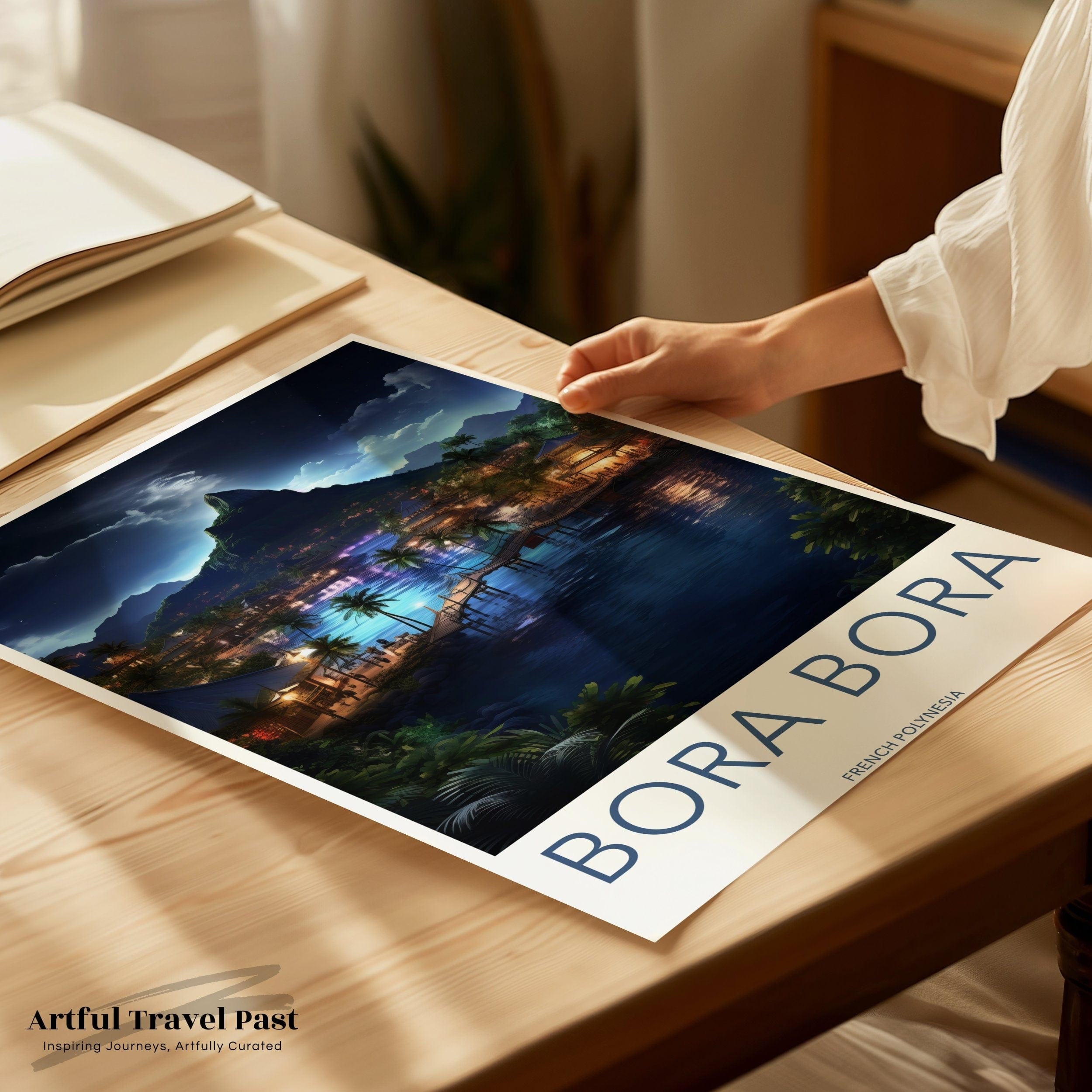 Wall Art Bora Bora Poster | French Polynesia Art | South Pacific Decor