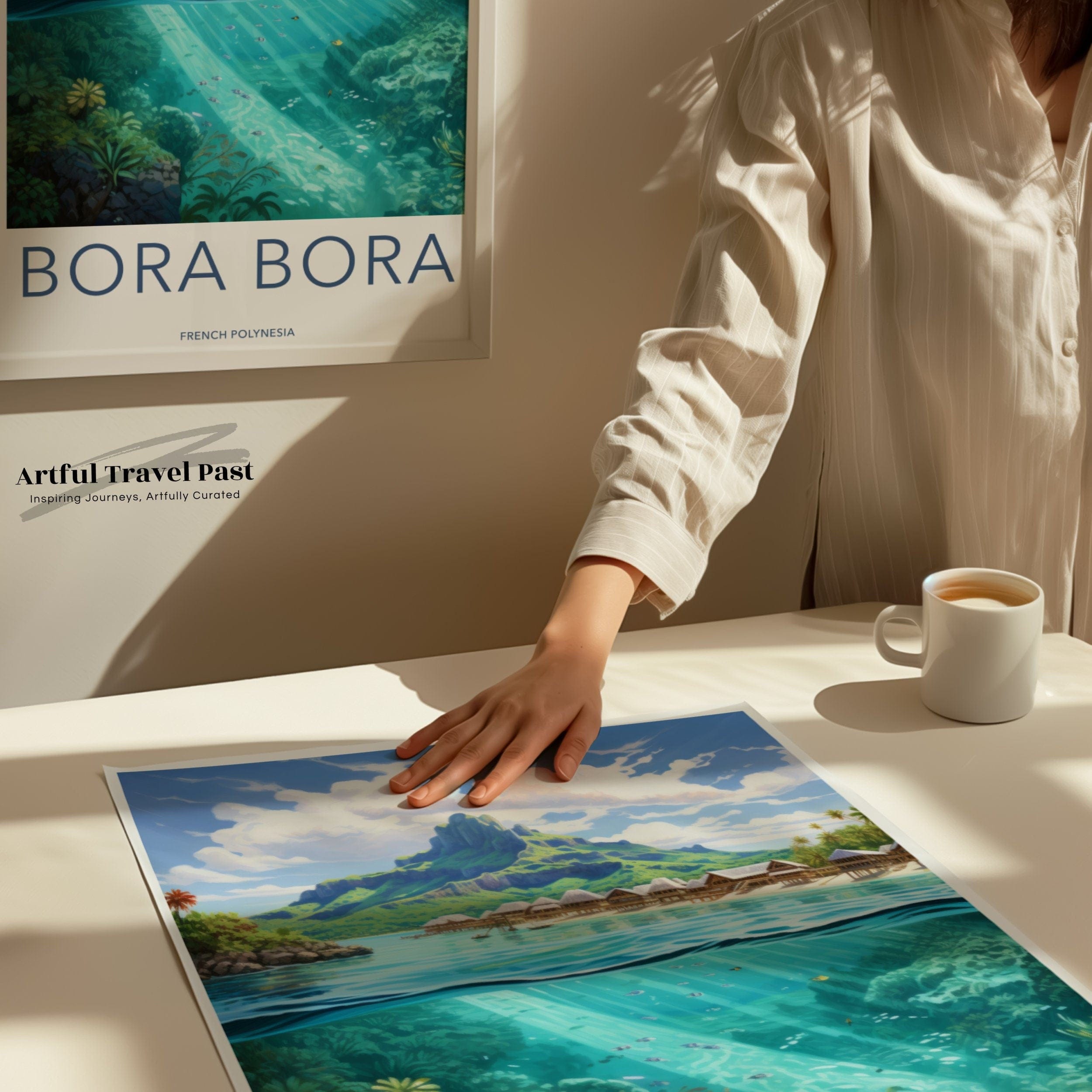 Wall Art Bora Bora Poster | Tropical Island | French Polynesia Art