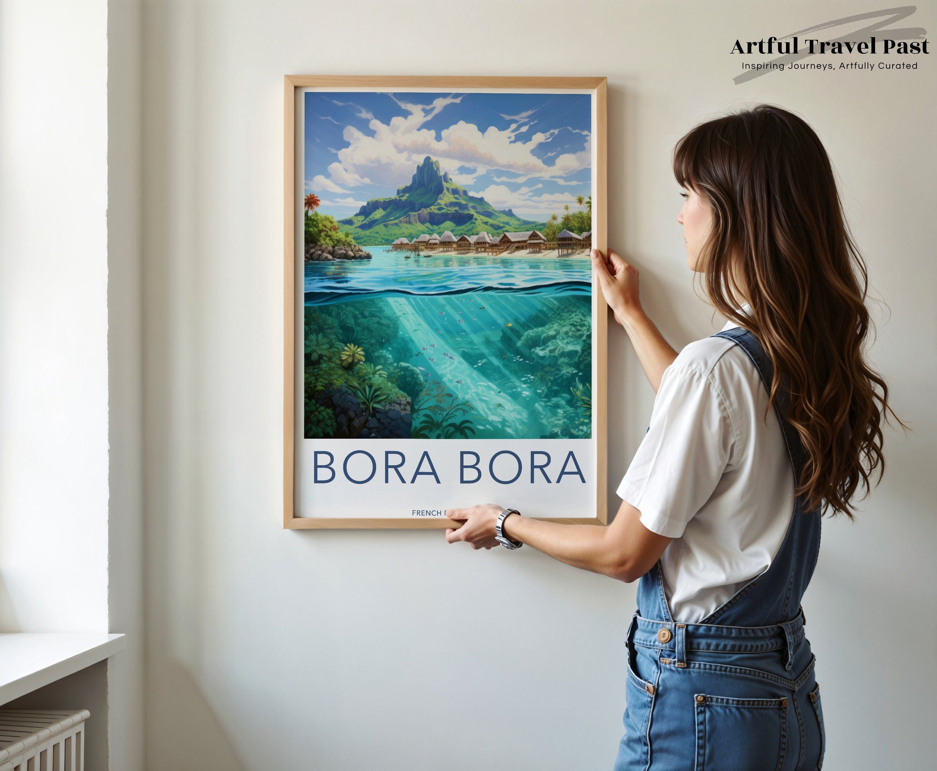 Wall Art Bora Bora Poster | Tropical Island | French Polynesia Art