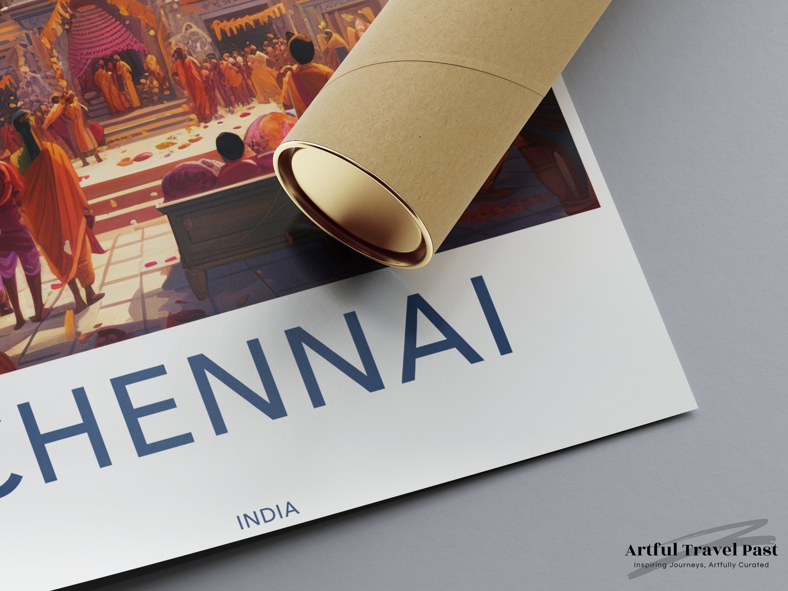 Chennai Wall Art Decor, Historical and Cultural Indian Landmark, Beautiful Temple Print, Exotic Travel Poster, Vibrant Artwork