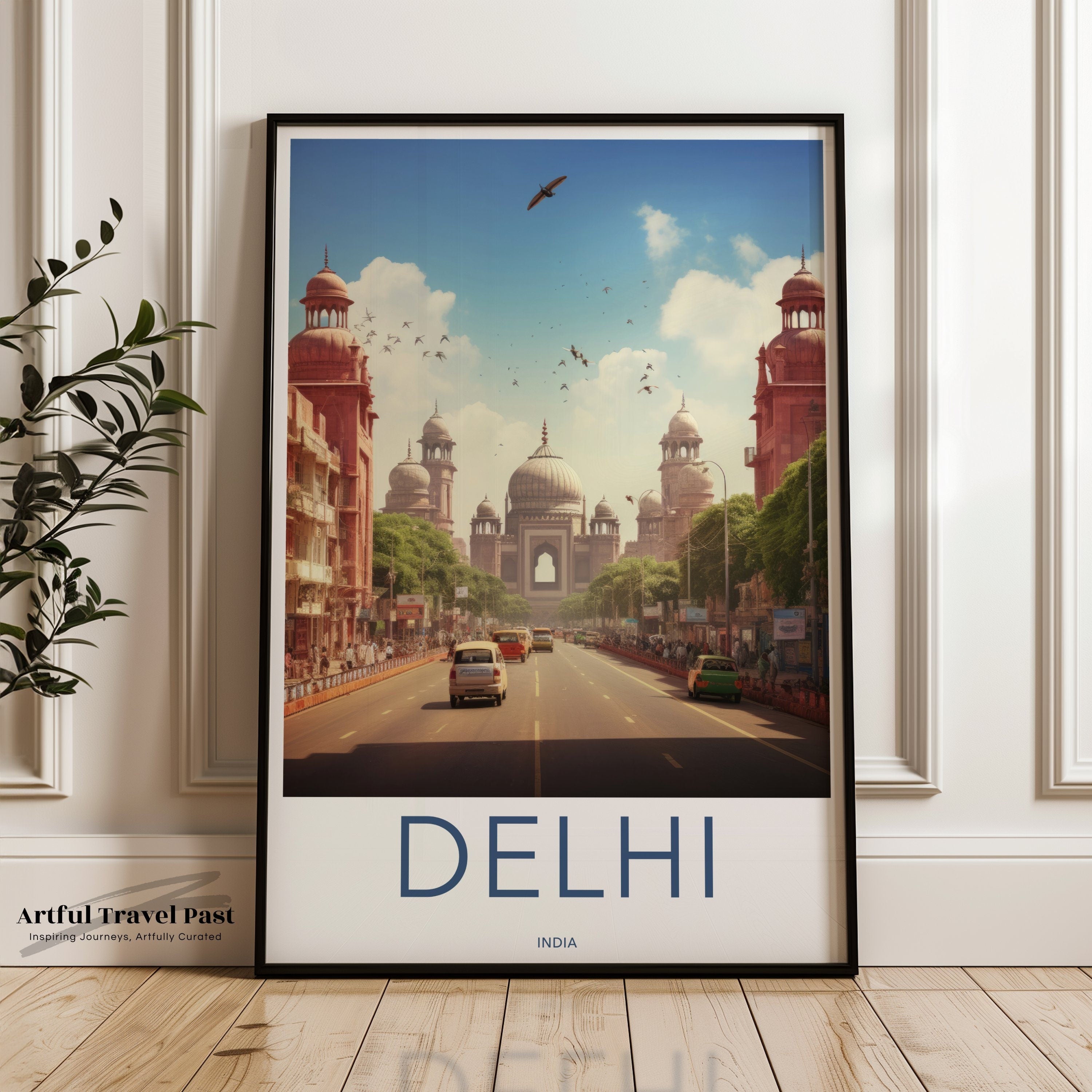 Delhi Wall Art Print, Historical Indian Landmark, Cultural Landscape Poster, Architectural Wonders, Indian Cityscape Wall Decor