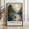 Fiordland New Zealand Wall Art Poster, Stunning Landscape Print, Home Decor, Travel Art, Mountain and Sea Scenery, Nature Wall Art