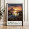 Galápagos Wall Art, Sunset Landscape Print, Ecuador Scenic View, Nature Decor, Coastal Artwork, Island Inspiration