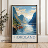 Fiordland New Zealand Wall Art, Scenic Nature Print, Mountain Lake Poster, Travel Art, Adventure Decor, Landscape Painting