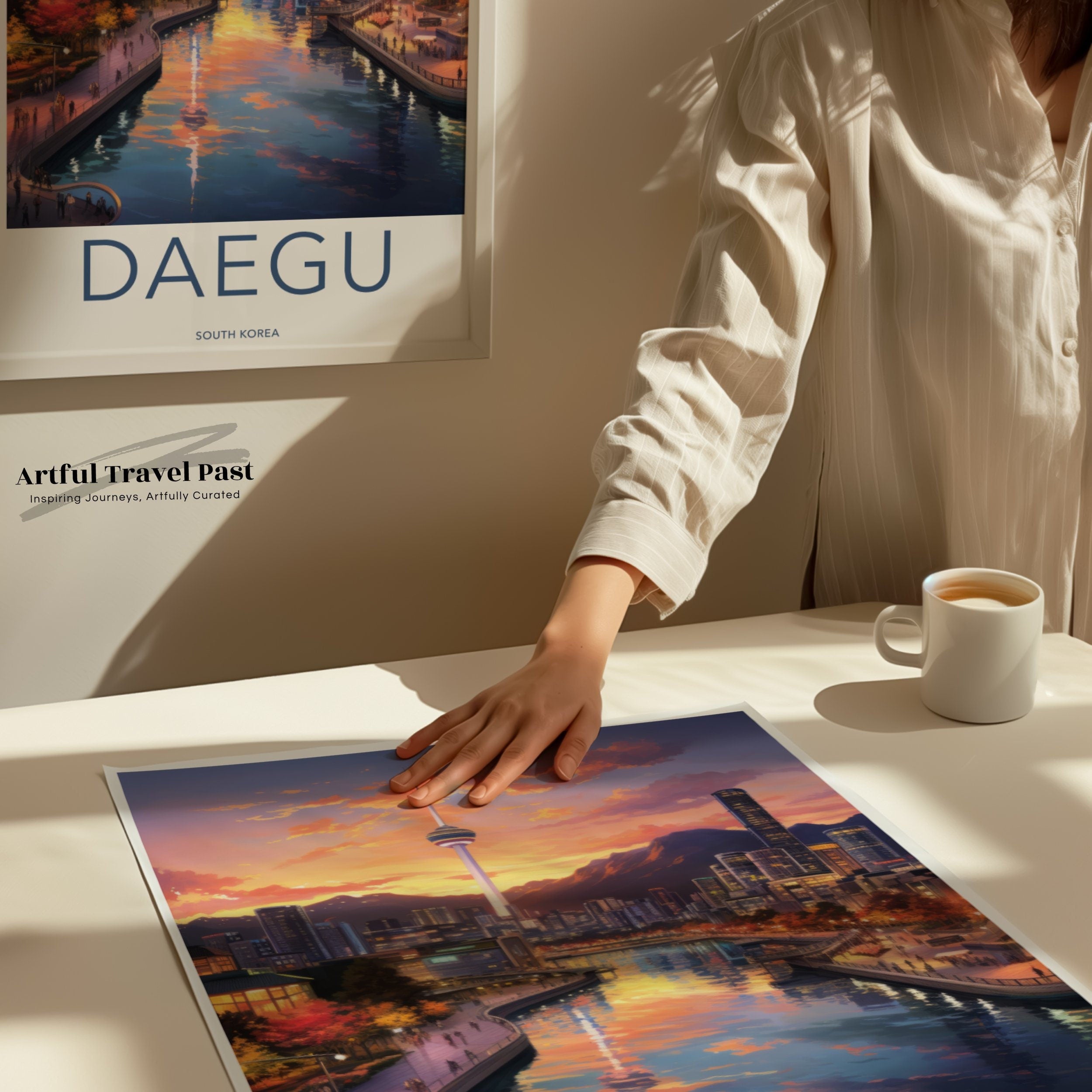 Daegu Poster, South Korea Wall Art, Cityscape Print, Modern Art Decor, Urban Skyline Artwork, Daegu Wall Decor, Travel Poster, Home Decor