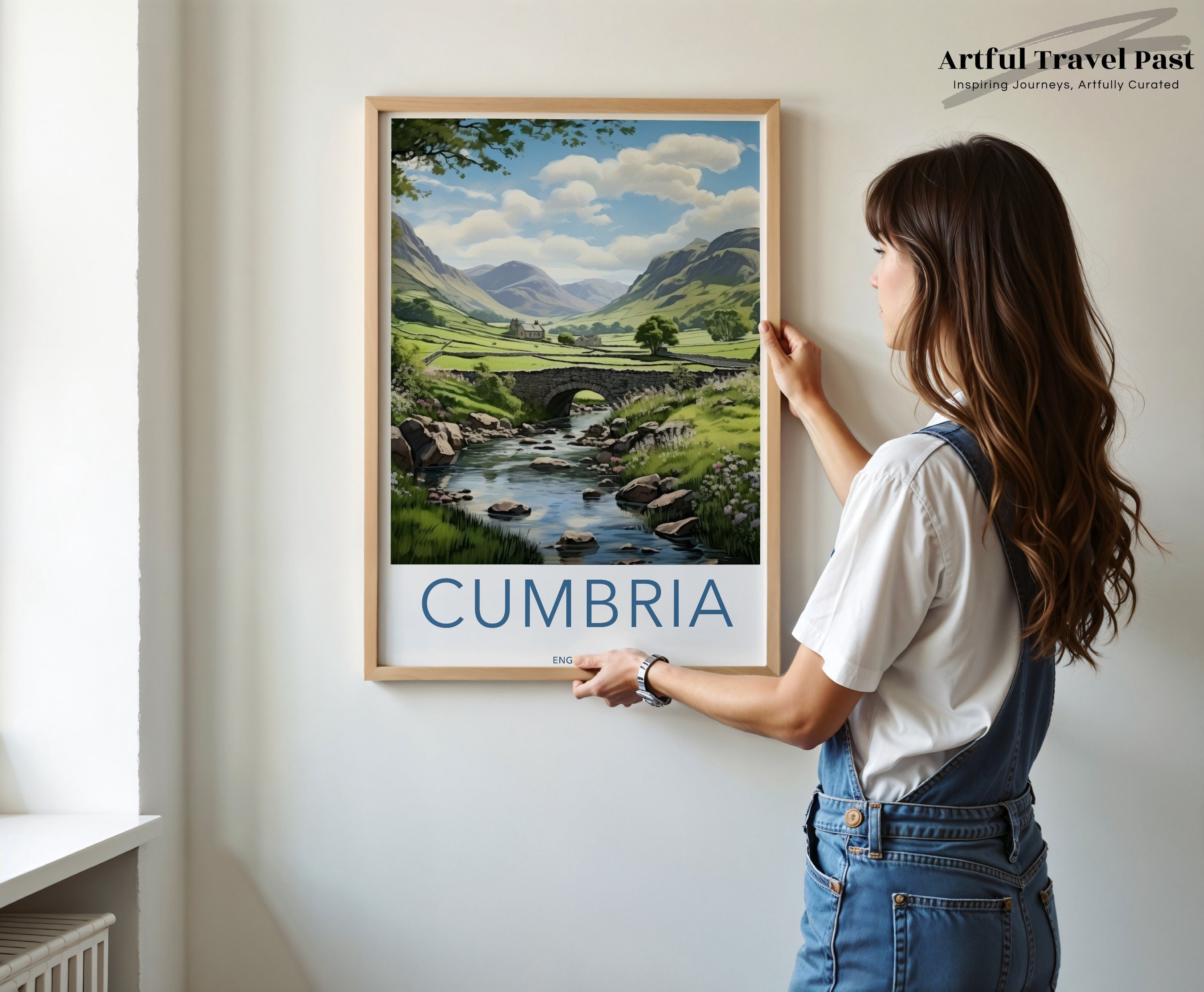 Cumbria England Wall Art, Scenic Nature Landscape Poster, Countryside Decor, Historic Location Art, British Countryside Print