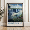 Iguazu Falls Wall Art, Natural Wonder Poster, Brazil Waterfalls Print, Scenic Landscape Decor, Travel Destination Artwork