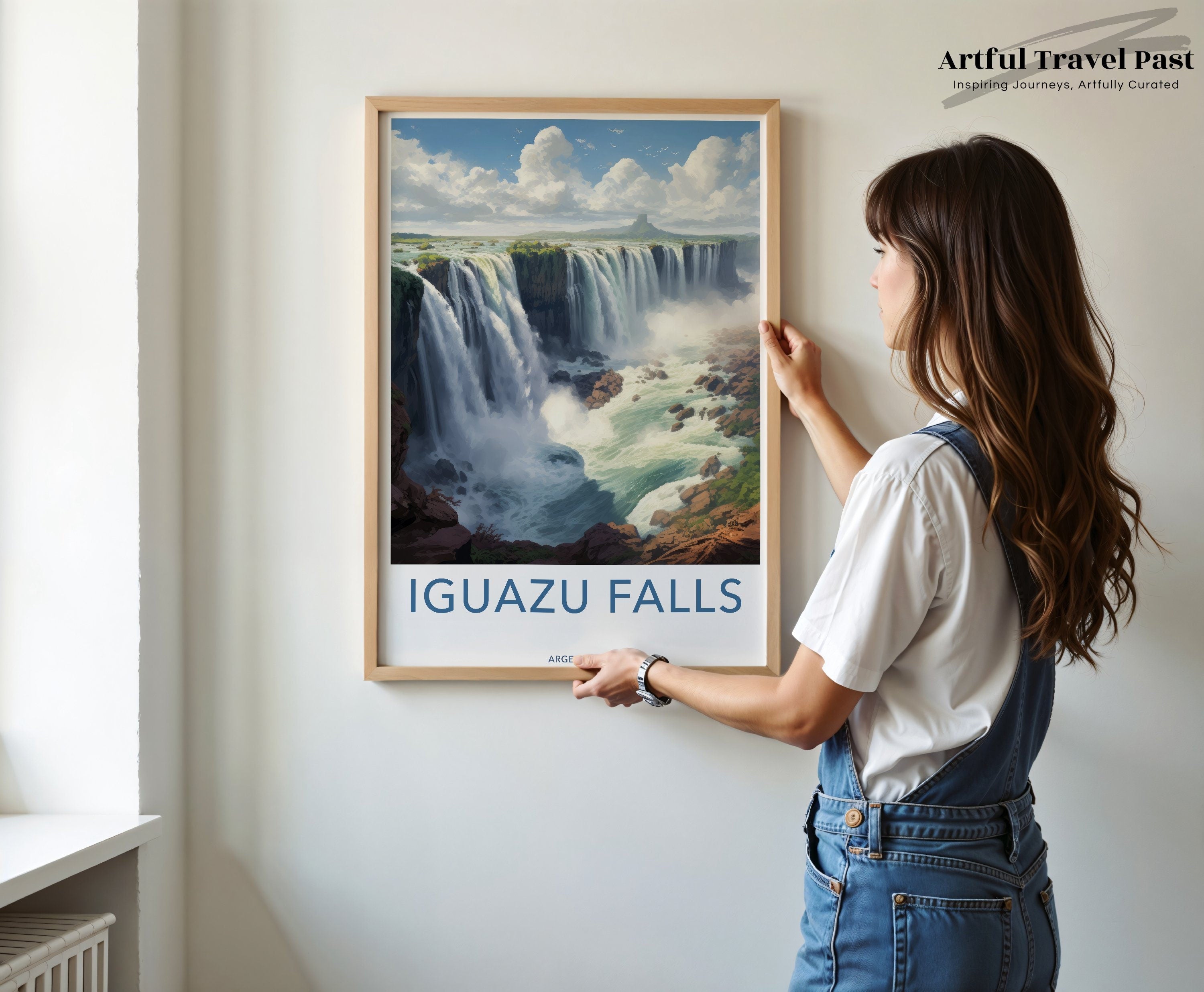 Iguazu Falls Wall Art Print, Argentina Nature Landscape Poster, Scenic Waterfall Photography, Travel Decor for Home or Office