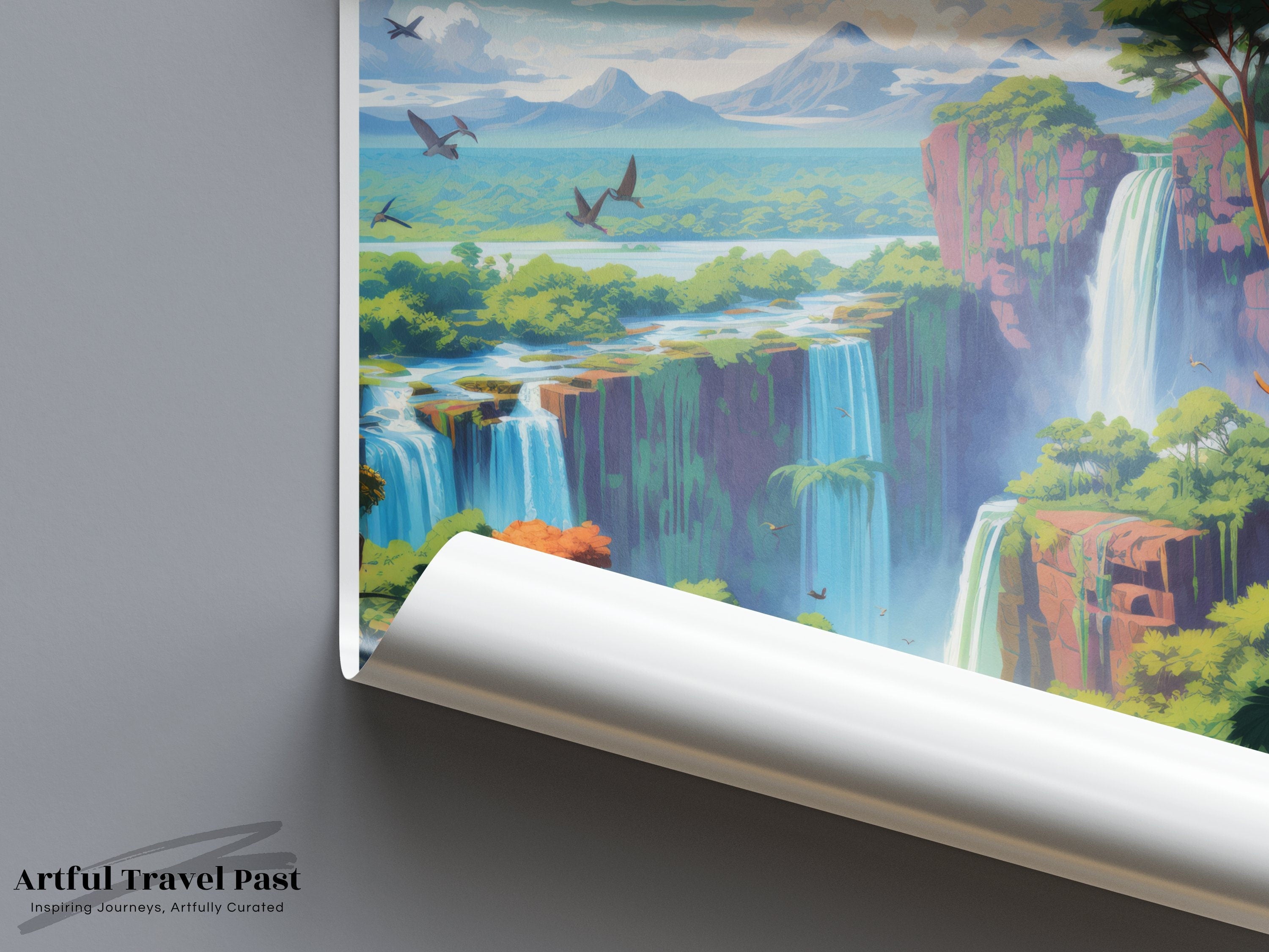 Iguazu Falls Wall Art, Argentina Nature Poster, Scenic Landscape Print, Waterfall Art, Home Decor, Travel Photography