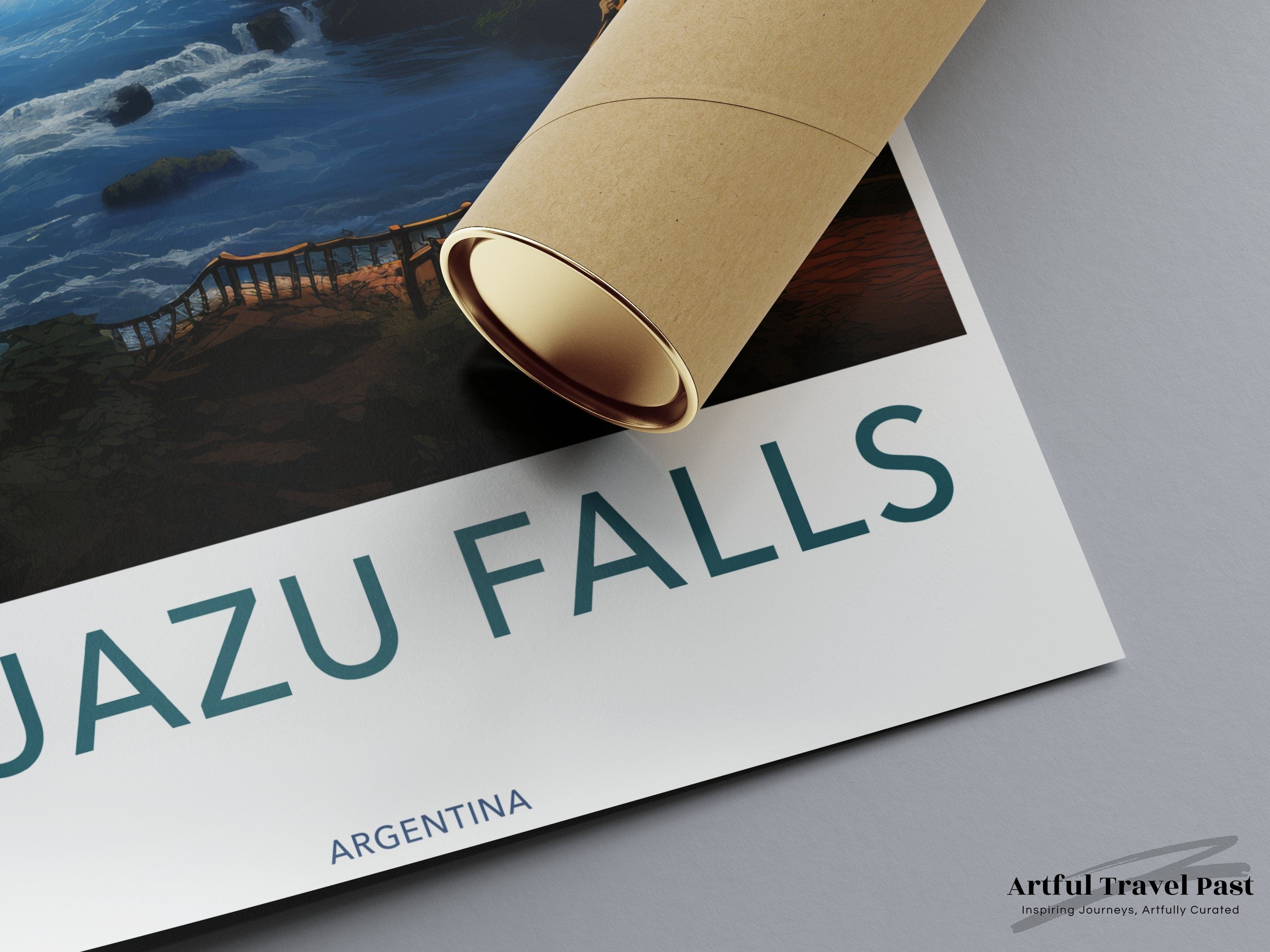 Iguazu Falls Wall Art, Stunning Nature Print, Argentina Landscape Poster, Waterfall Canvas, Scenic Decor, Home Office Decoration