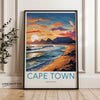 Wall Art Cape Town Poster | Coastal Sunset | South Africa Wall Art