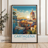 Cartagena Wall Art, Sunset Cityscape Print, Travel Decor, Architecture Poster, Coastal Artwork, Vibrant Home Decor