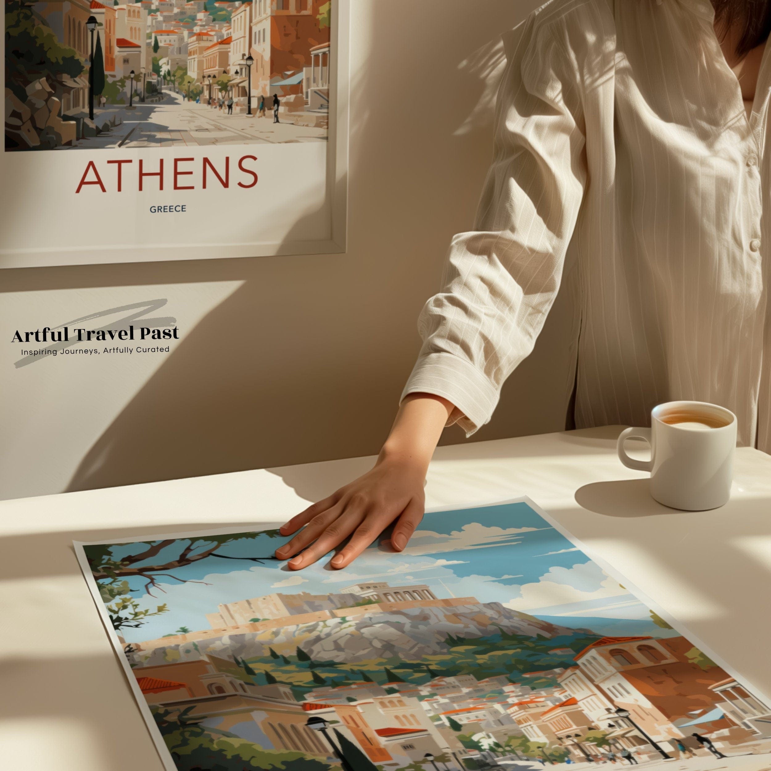 Wall Art Athens Poster | Historic Landmarks Print | Greece Wall Art