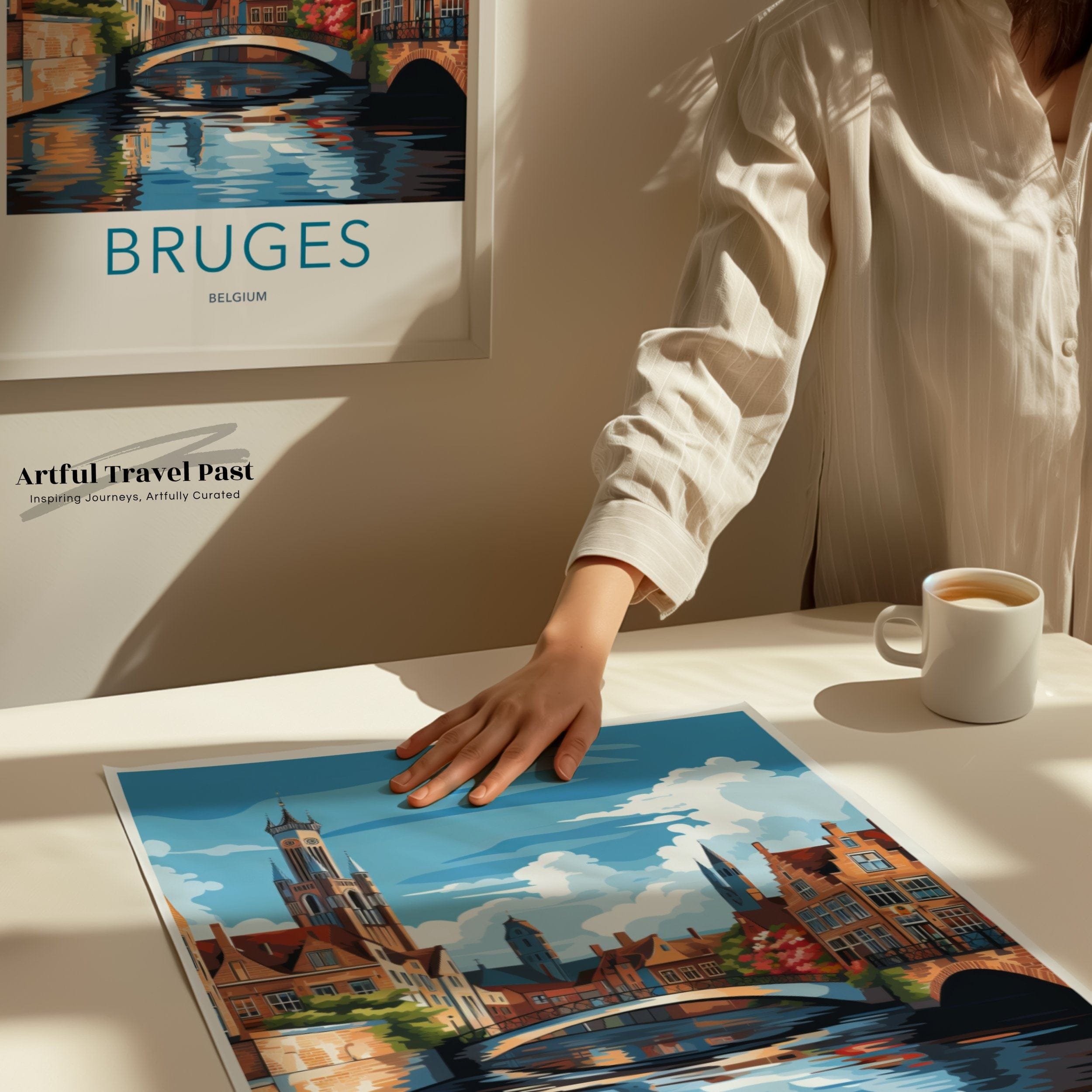 Wall Art Bruges Poster | Belgium Wall Art | Europe Decor