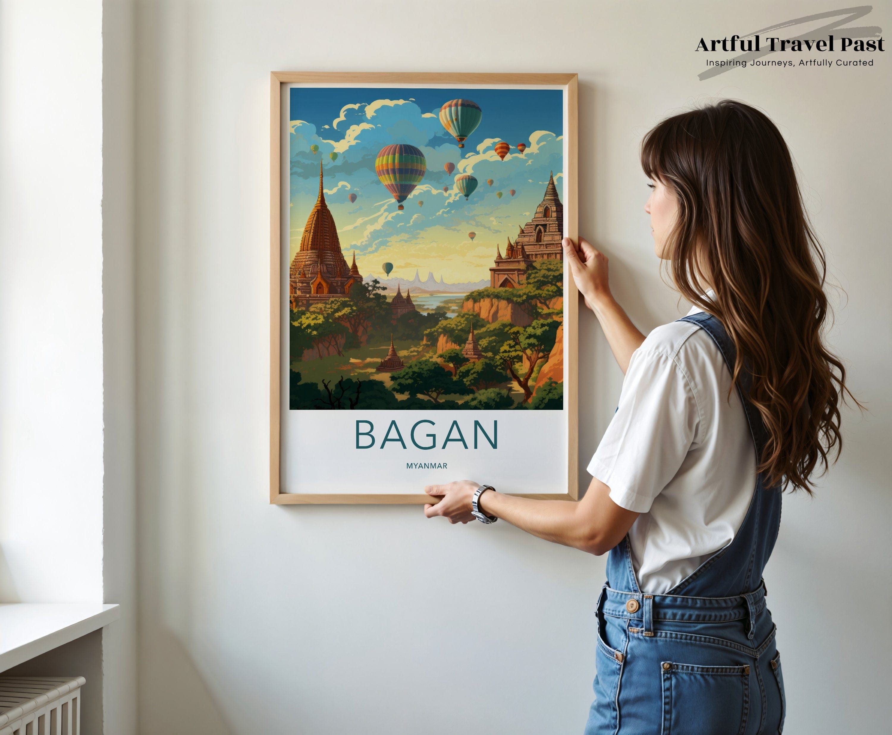 Wall Art Bagan Poster | Myanmar Wall Art | Asia Decor