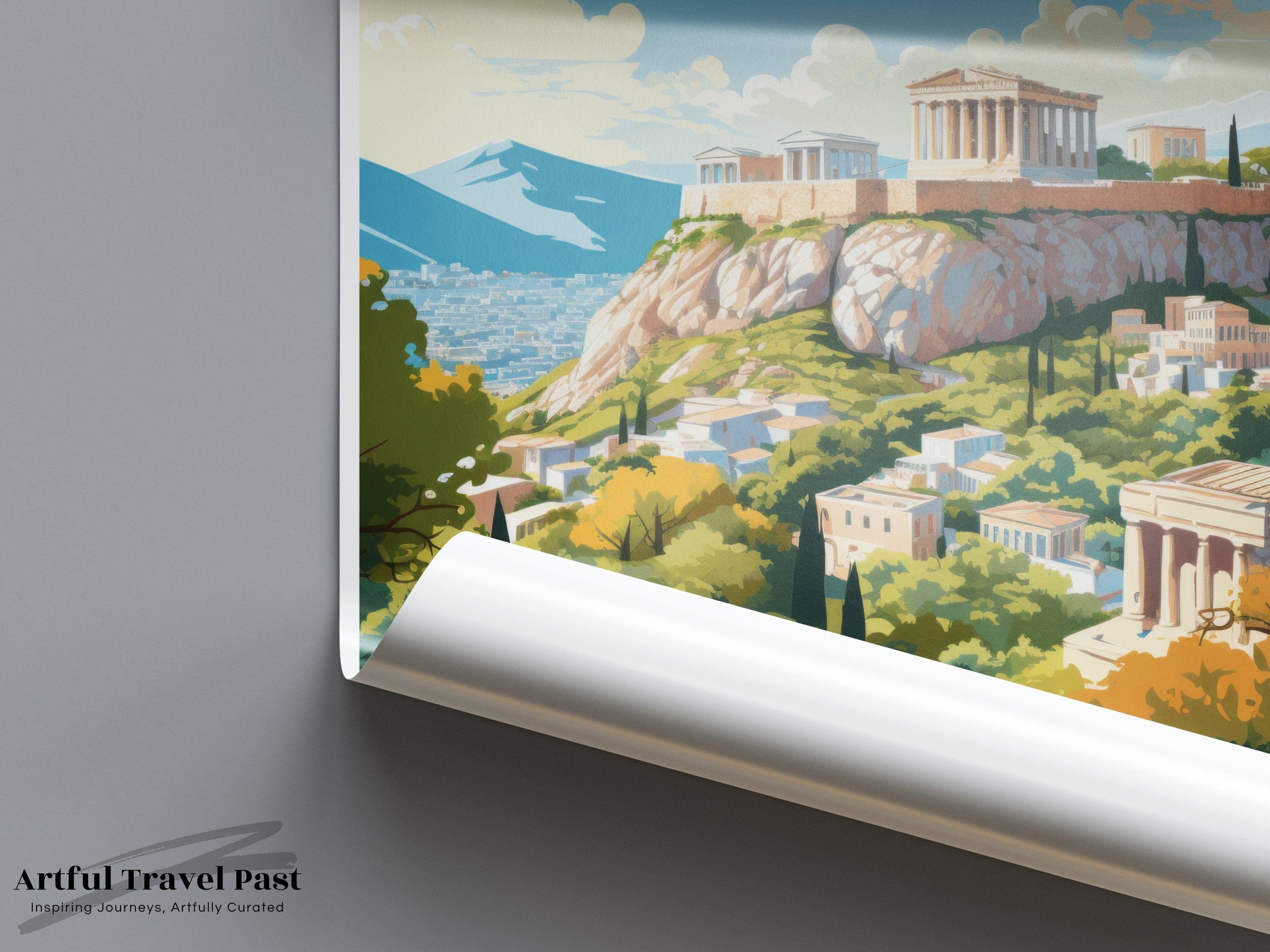 Wall Art Athens Poster | Greece Wall Art | Europe Decor