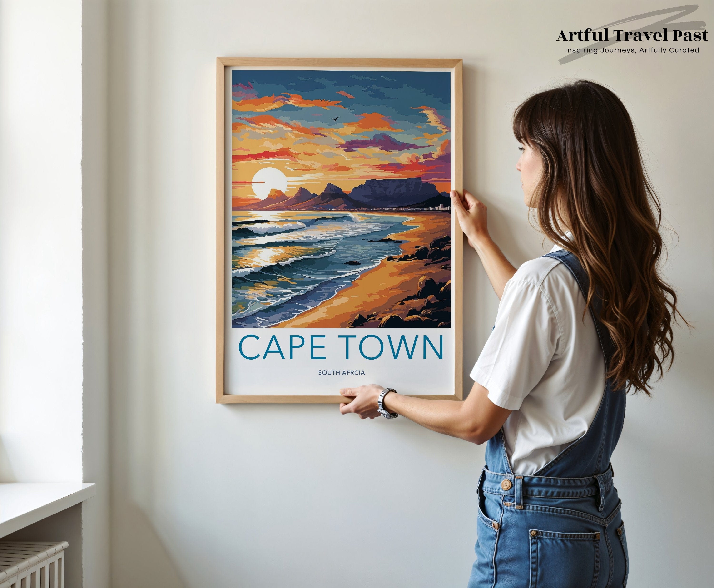 Wall Art Cape Town Poster | Coastal Sunset | South Africa Wall Art